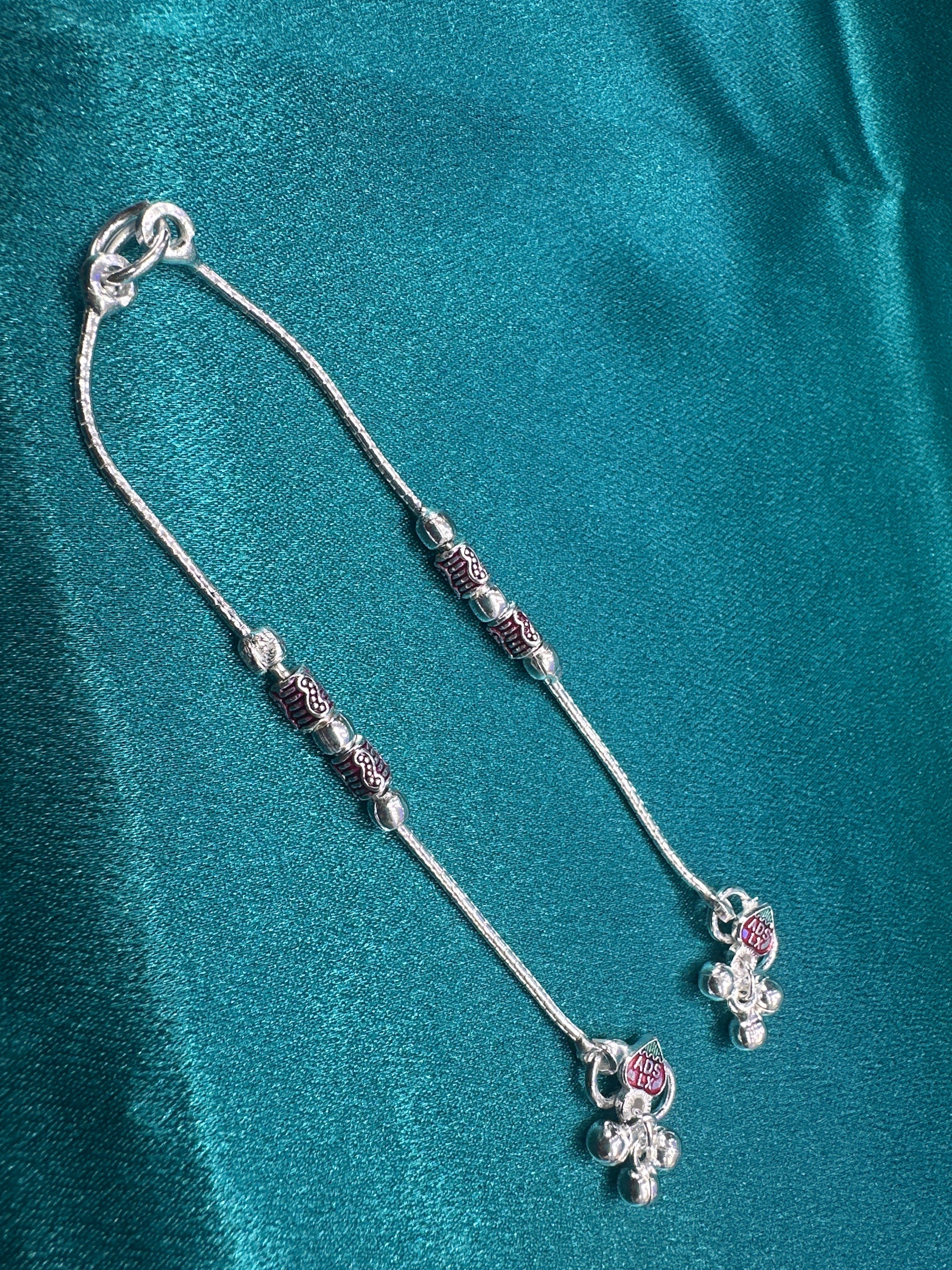 Fancy Silver baby anklet(Size: newborn - 1 year old)