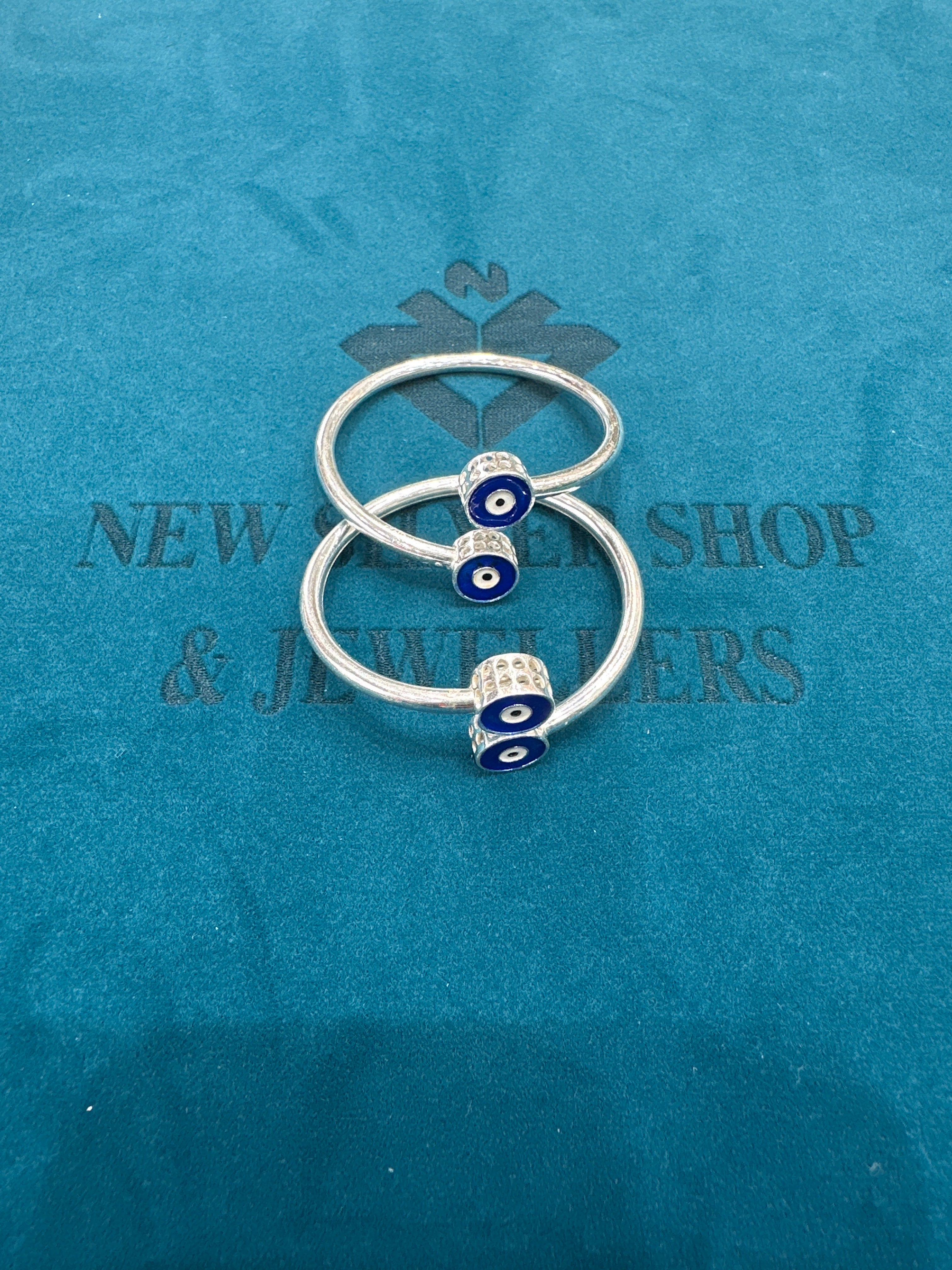 Fancy Silver baby bangles