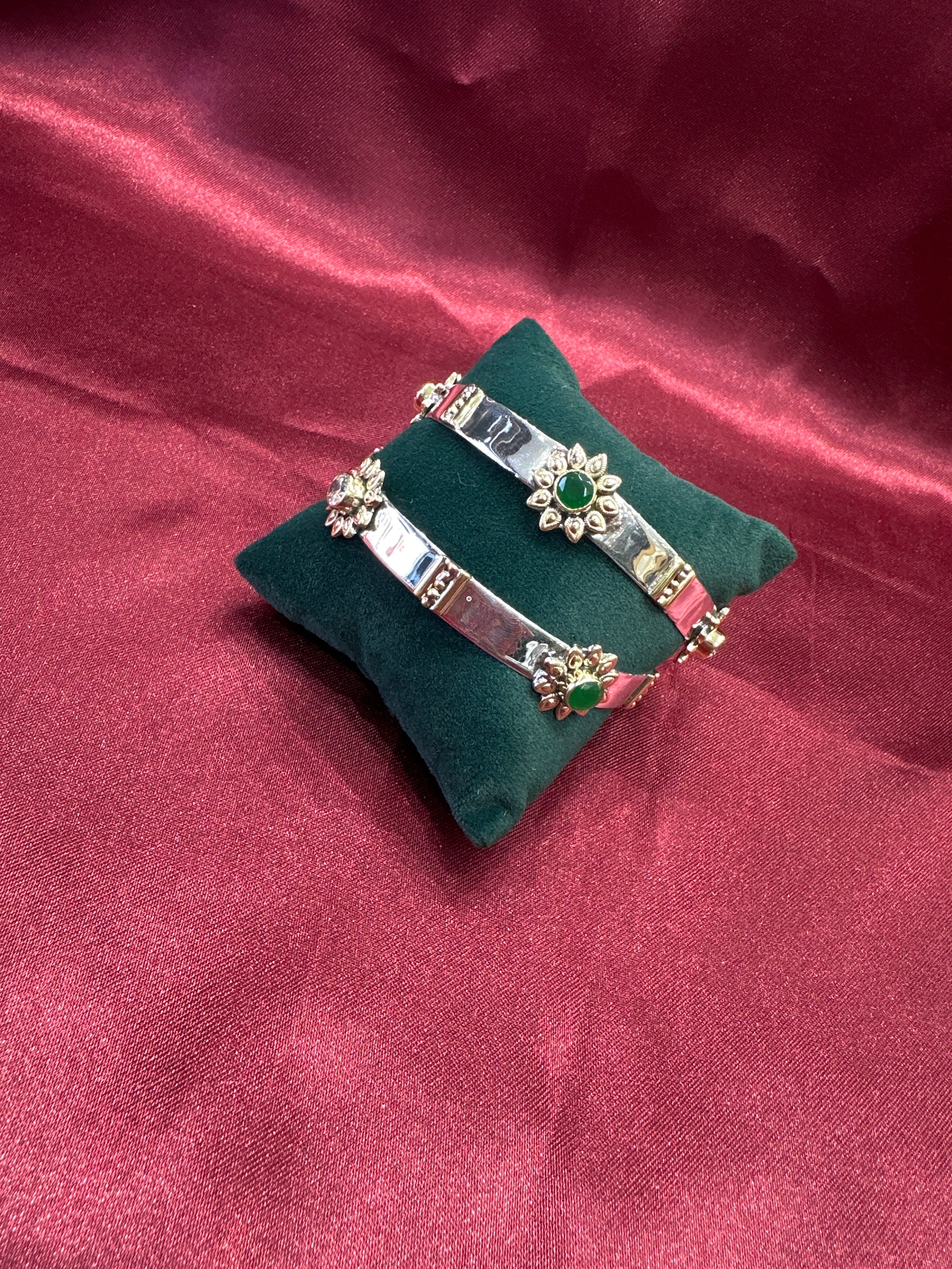Antique Style Designer Silver Bangles