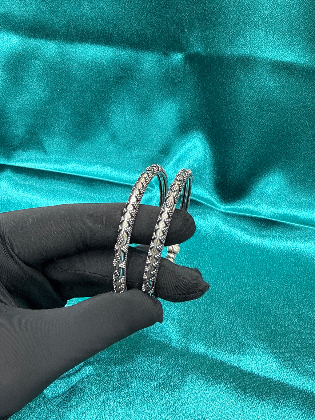 Antique Style Designer Silver Bangles