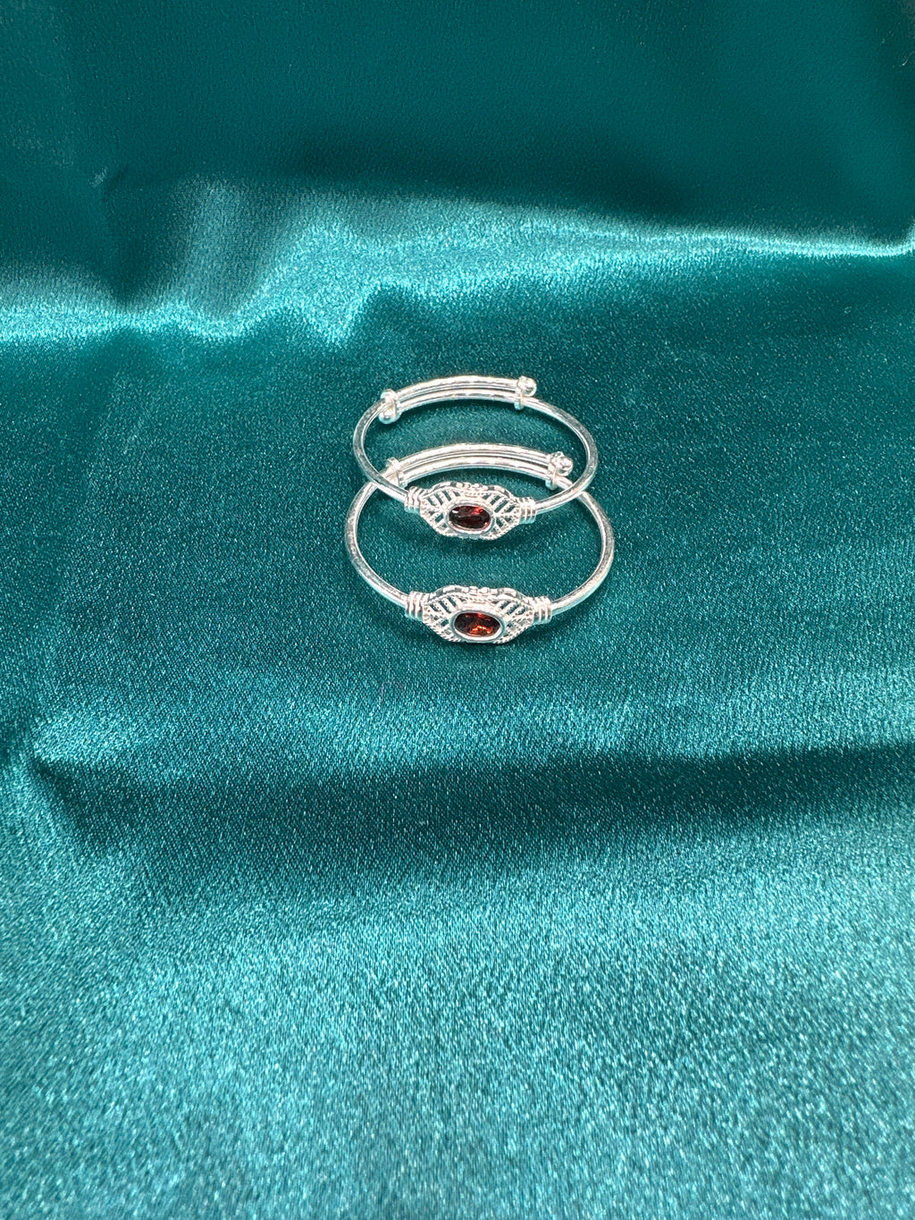 Fancy Silver baby bangles