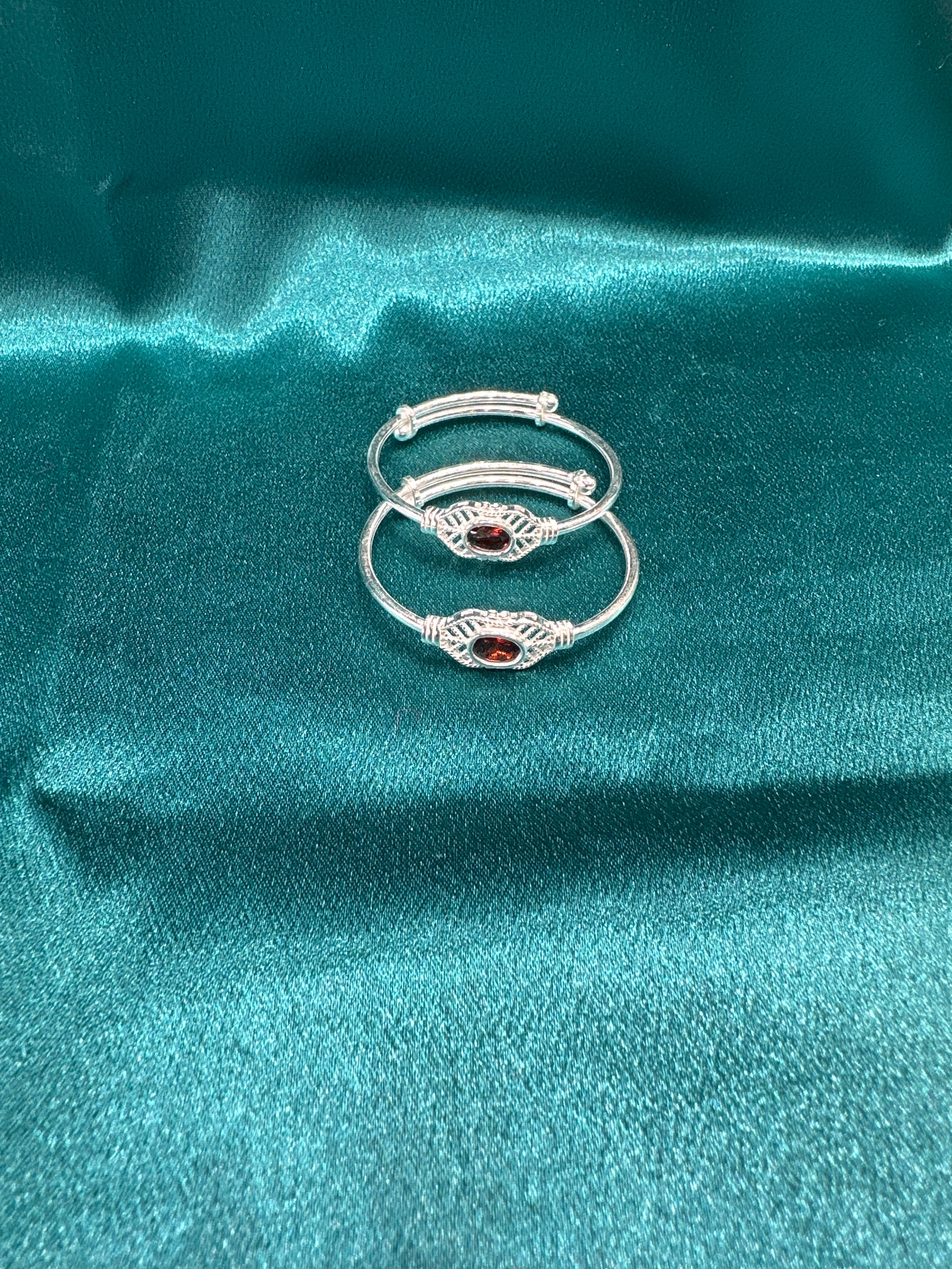 Fancy Silver baby bangles