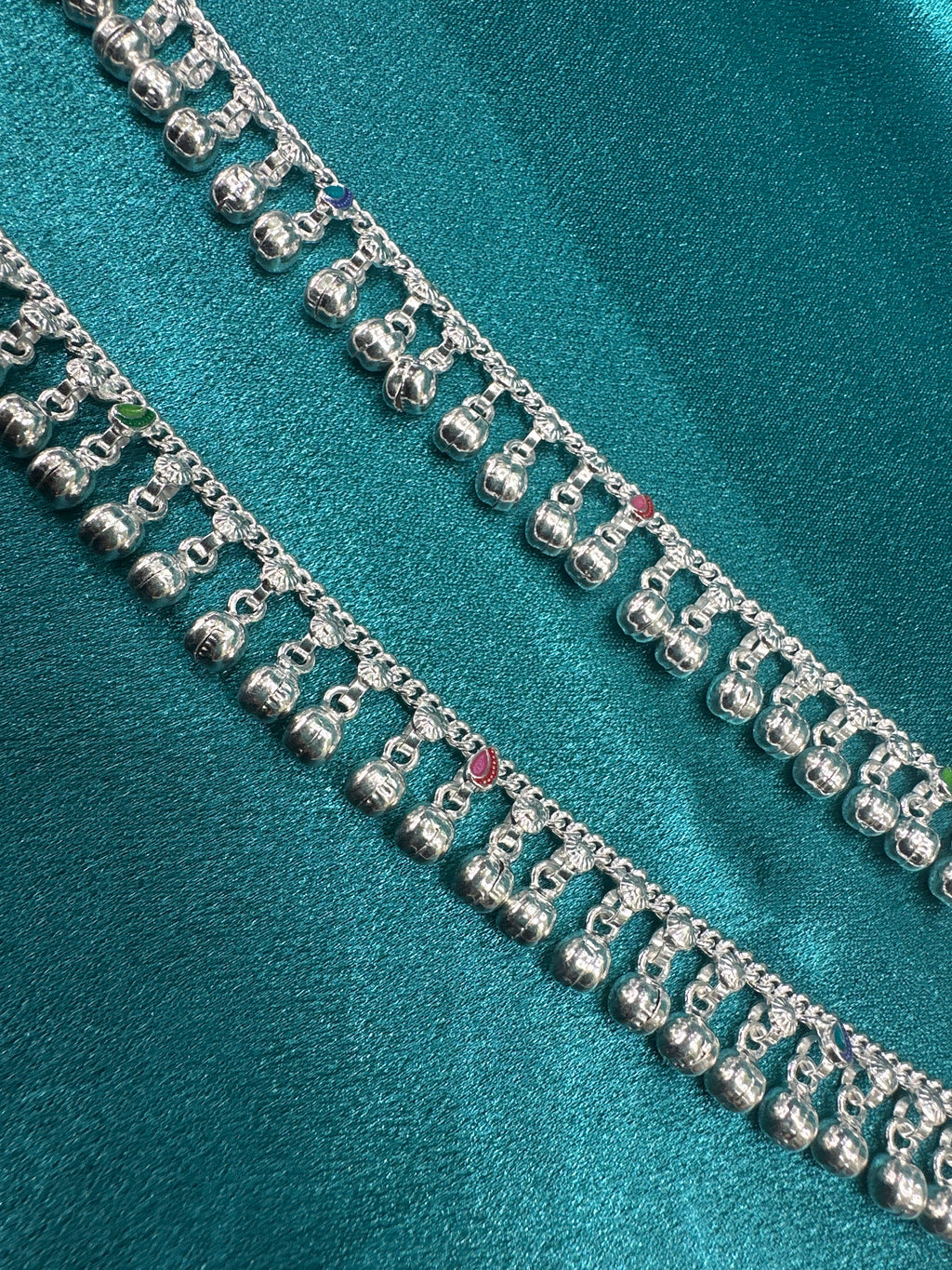 Fancy Silver baby anklet(Size: 6-9 year old)