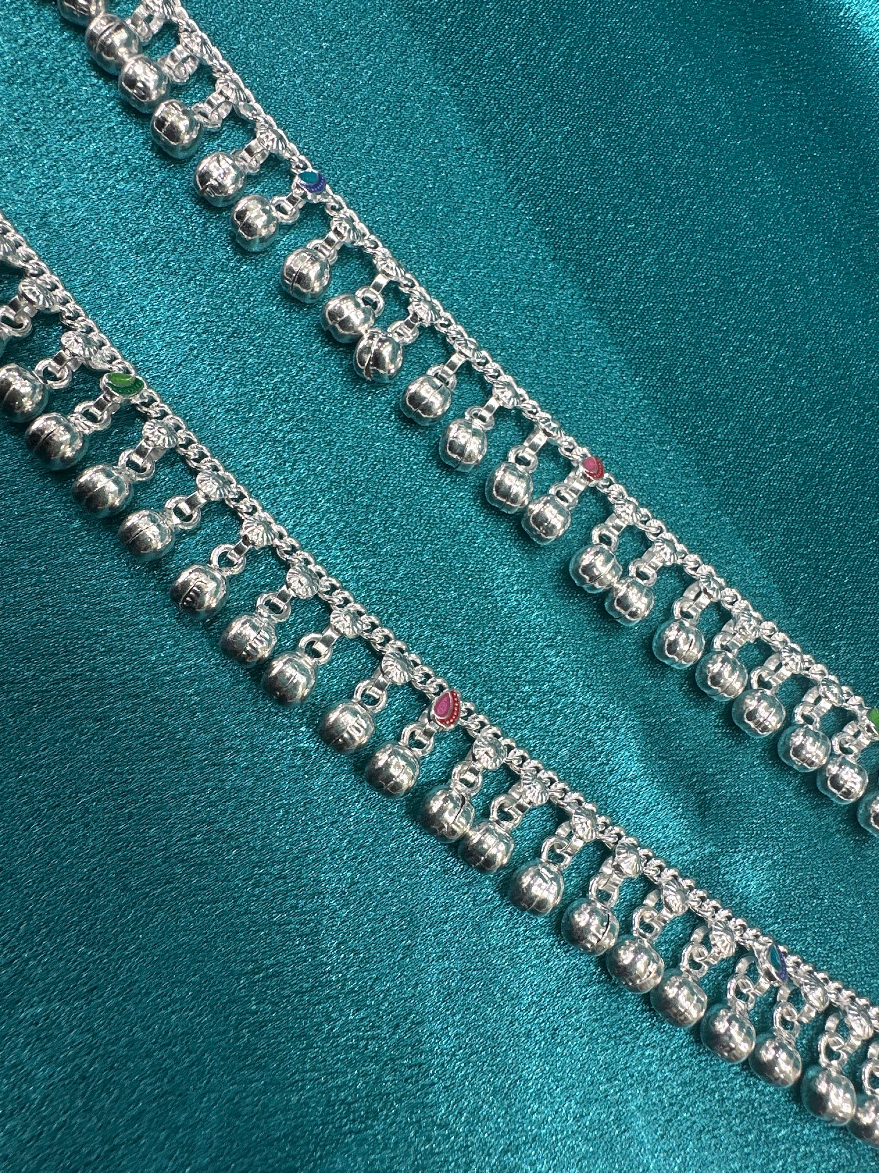 Fancy Silver baby anklet(Size: 6-9 year old)