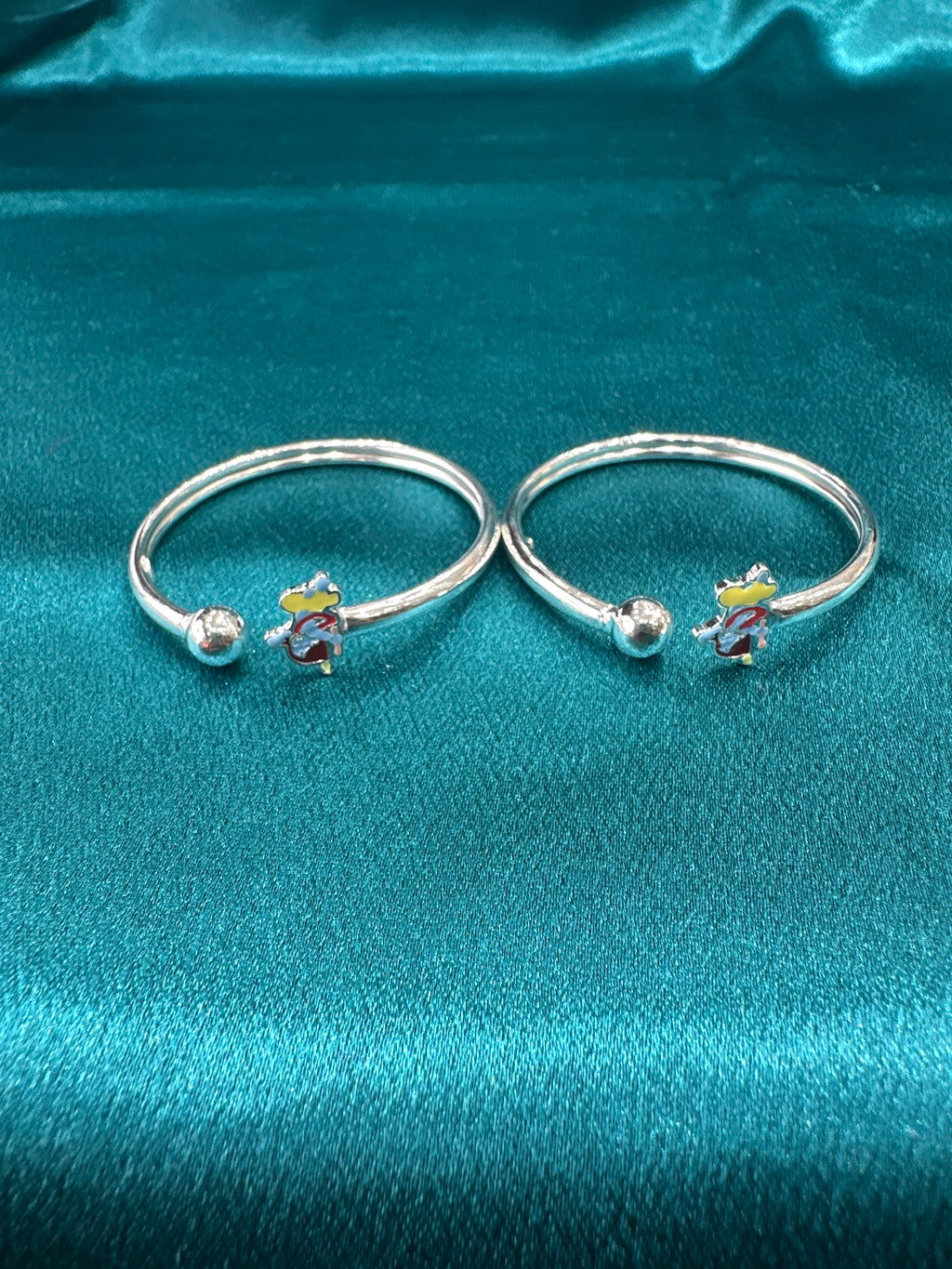 Fancy Silver baby bangles