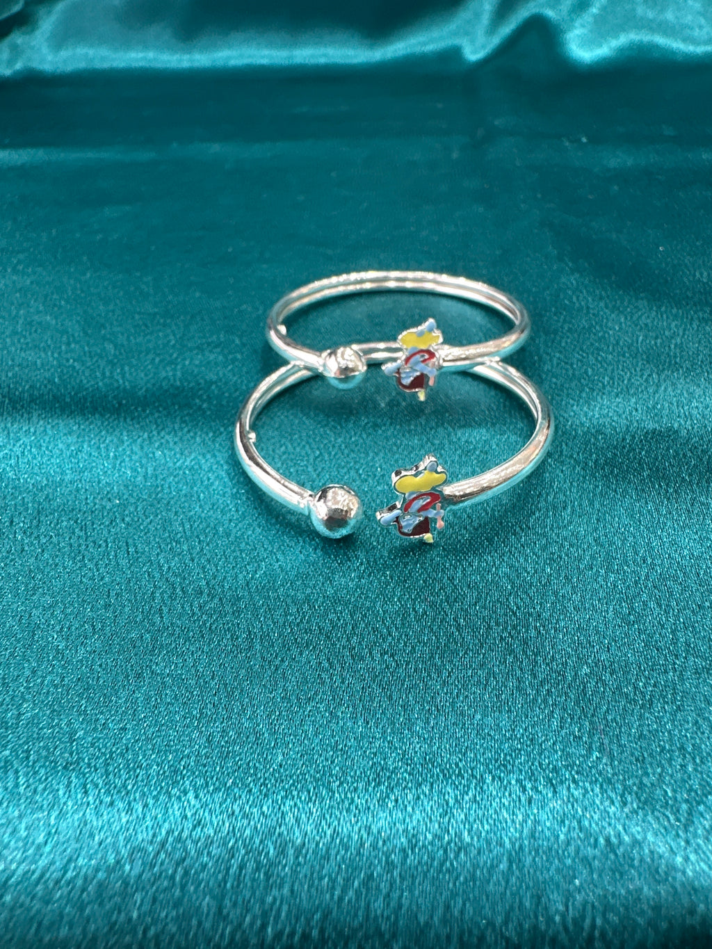 Fancy Silver baby bangles