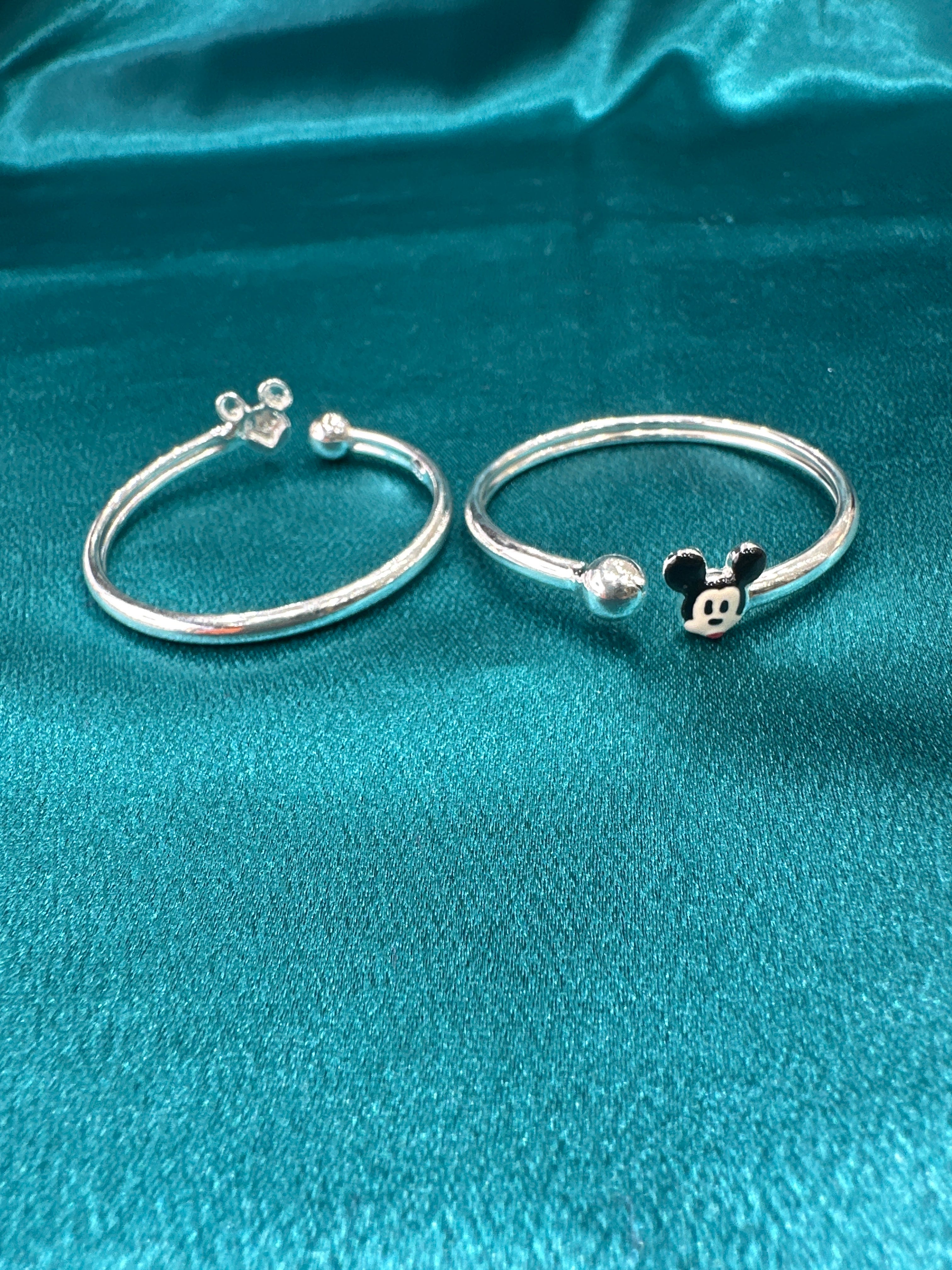 Fancy Silver baby bangles