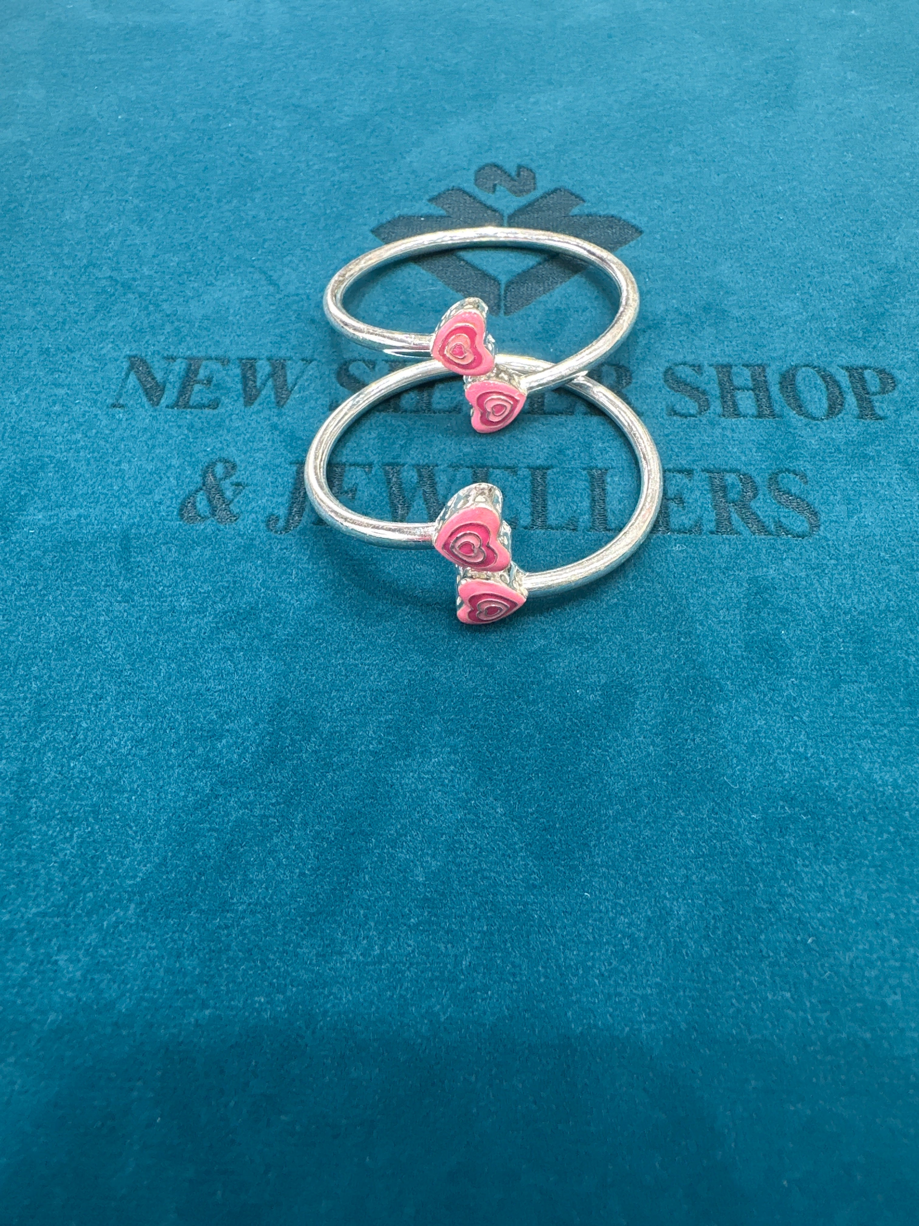 Fancy Silver baby bangles