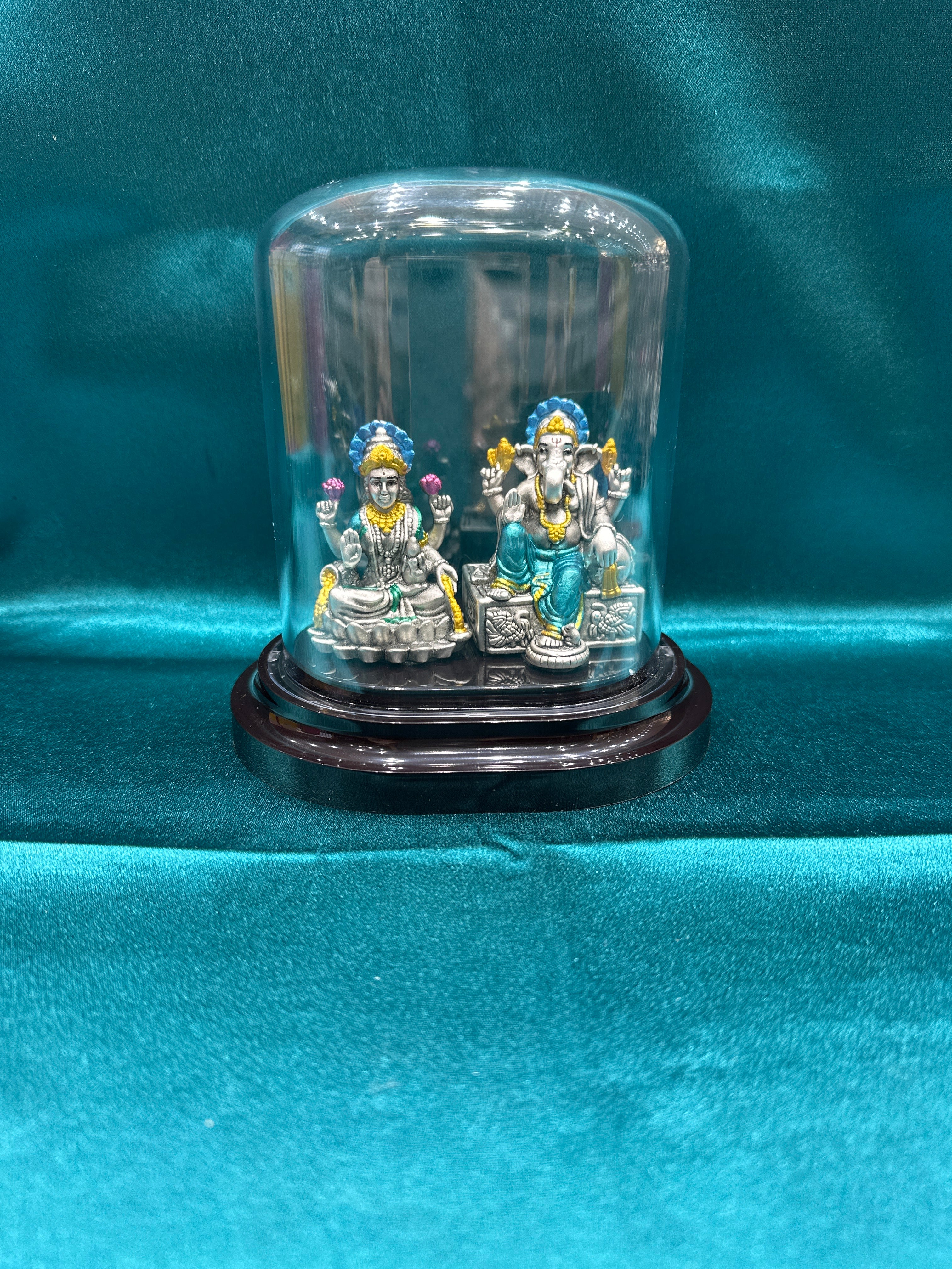 Pure Silver  Lakshmi Ganesh Ji Idol (Murti)