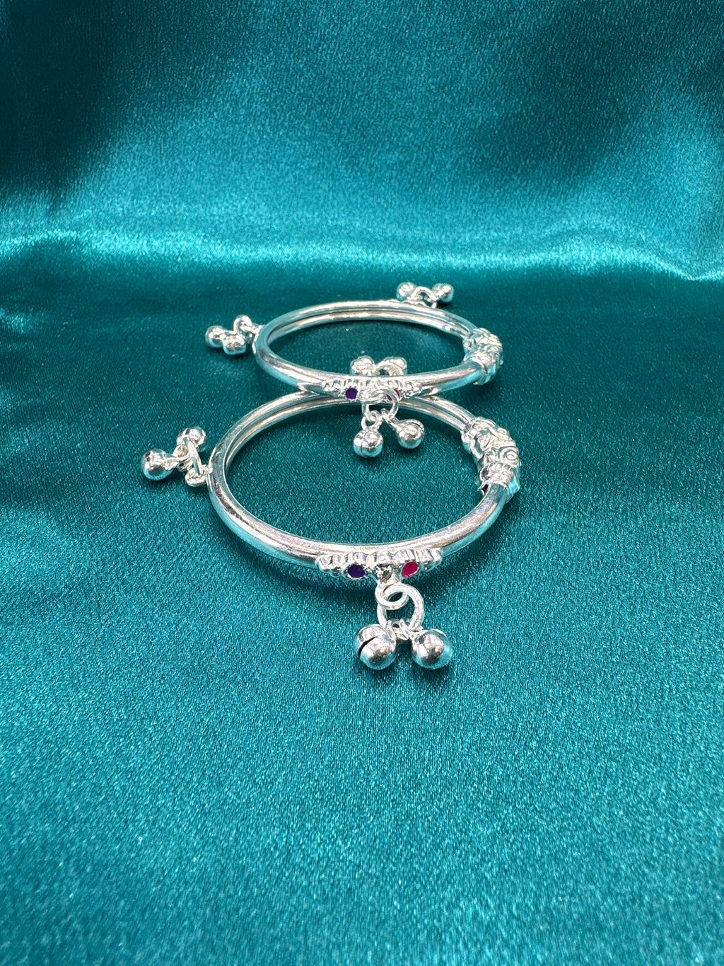 Fancy Silver baby bangles
