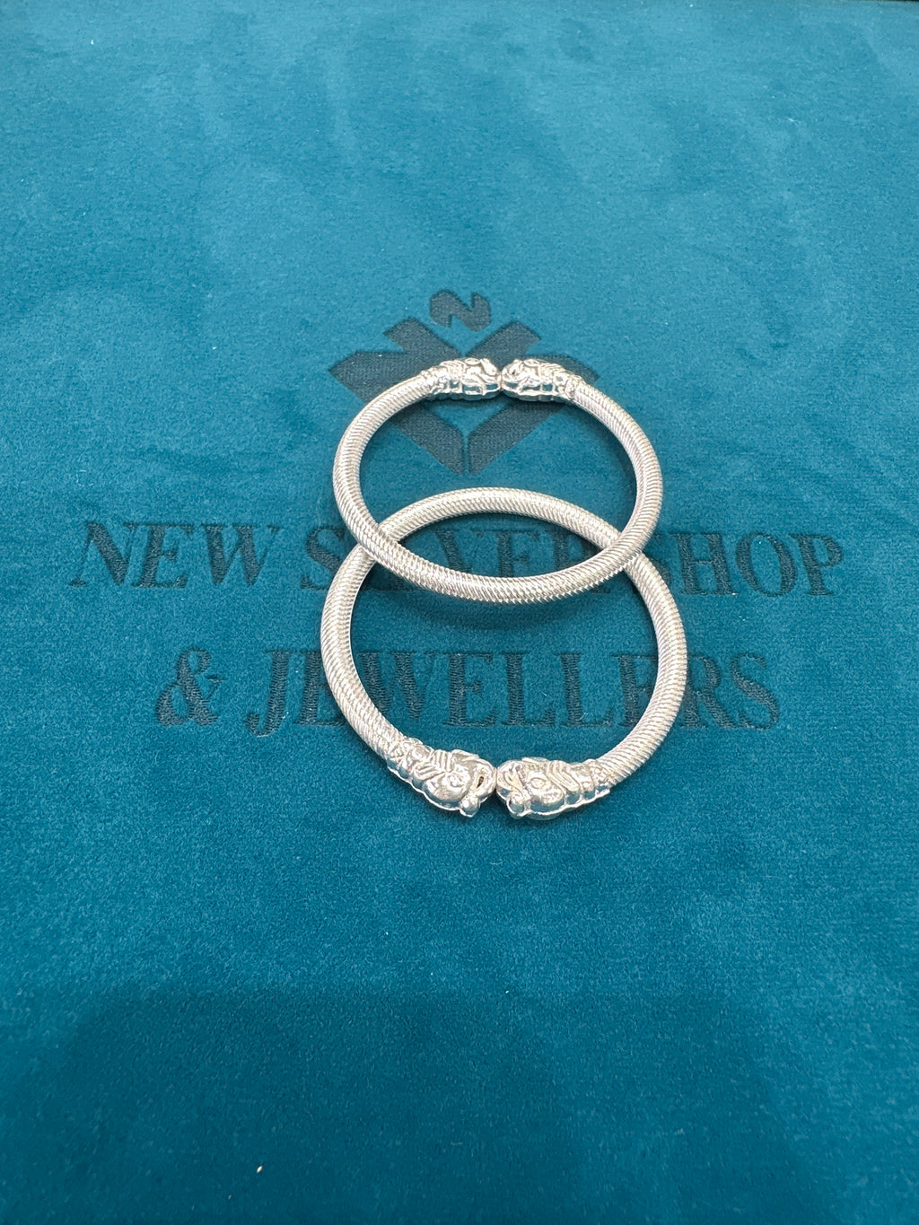 Fancy Silver baby bangles