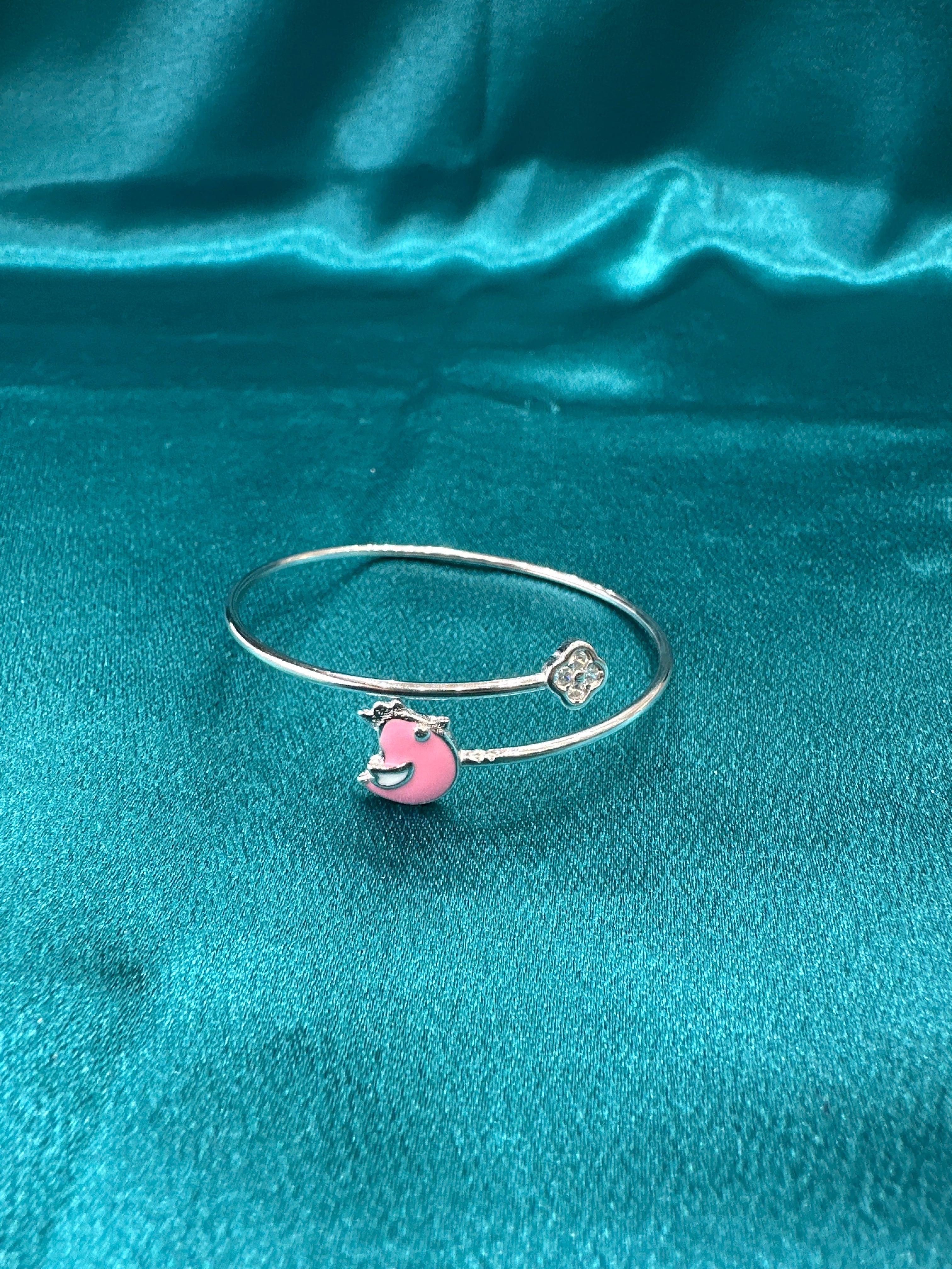 Fancy Silver baby bangles