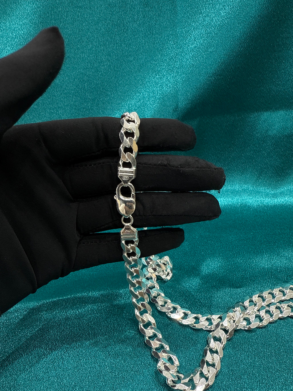 10mm Cuban link silver chain