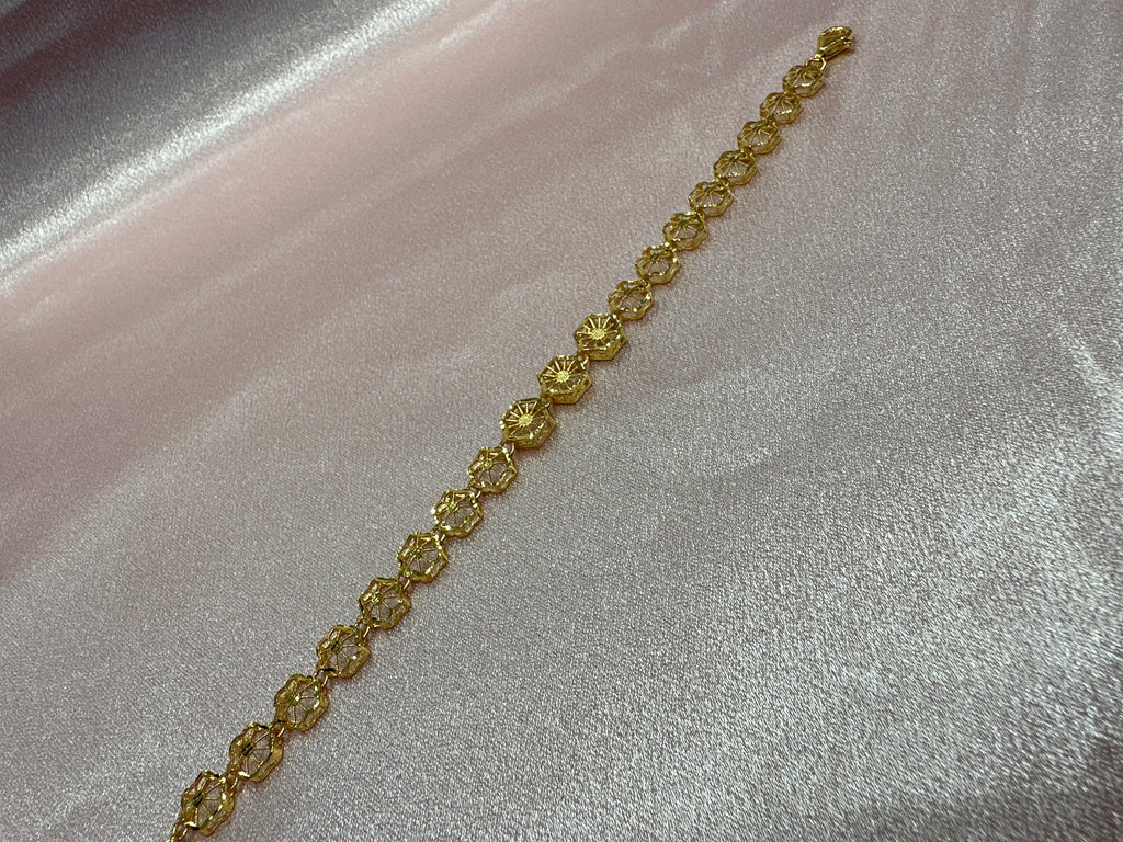 Women’s Fancy Silver Gold plated 925 Bracelet