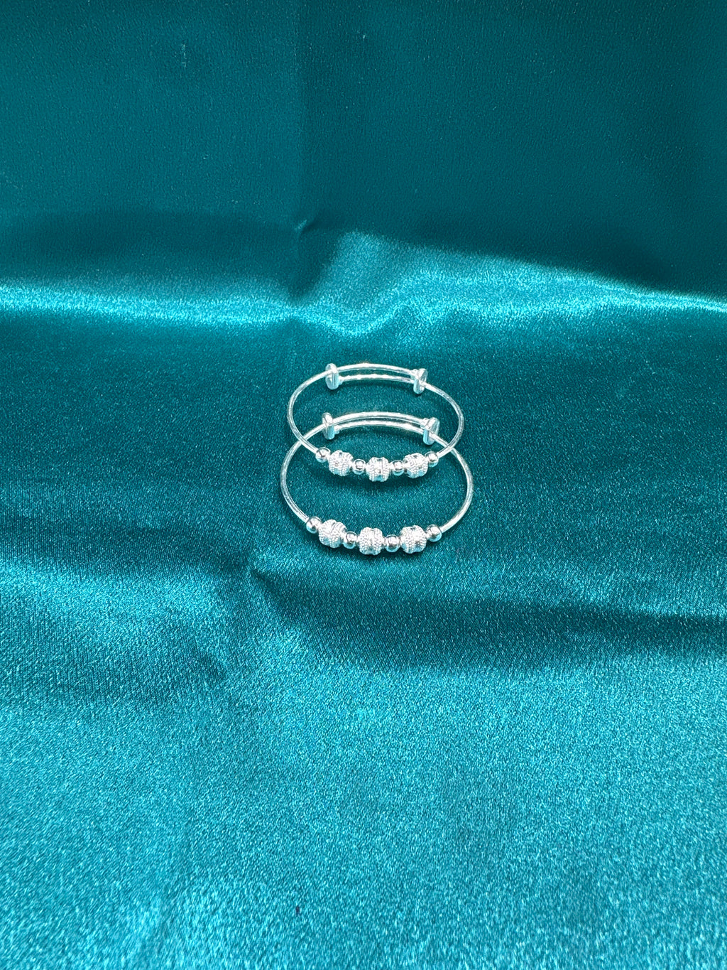 Fancy Silver baby bangles