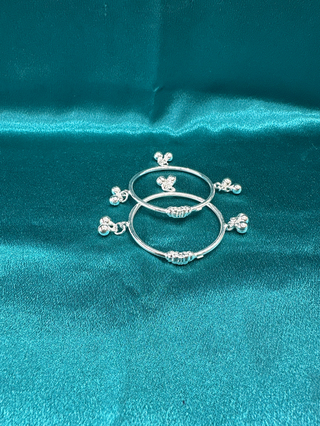 Fancy Silver baby bangles