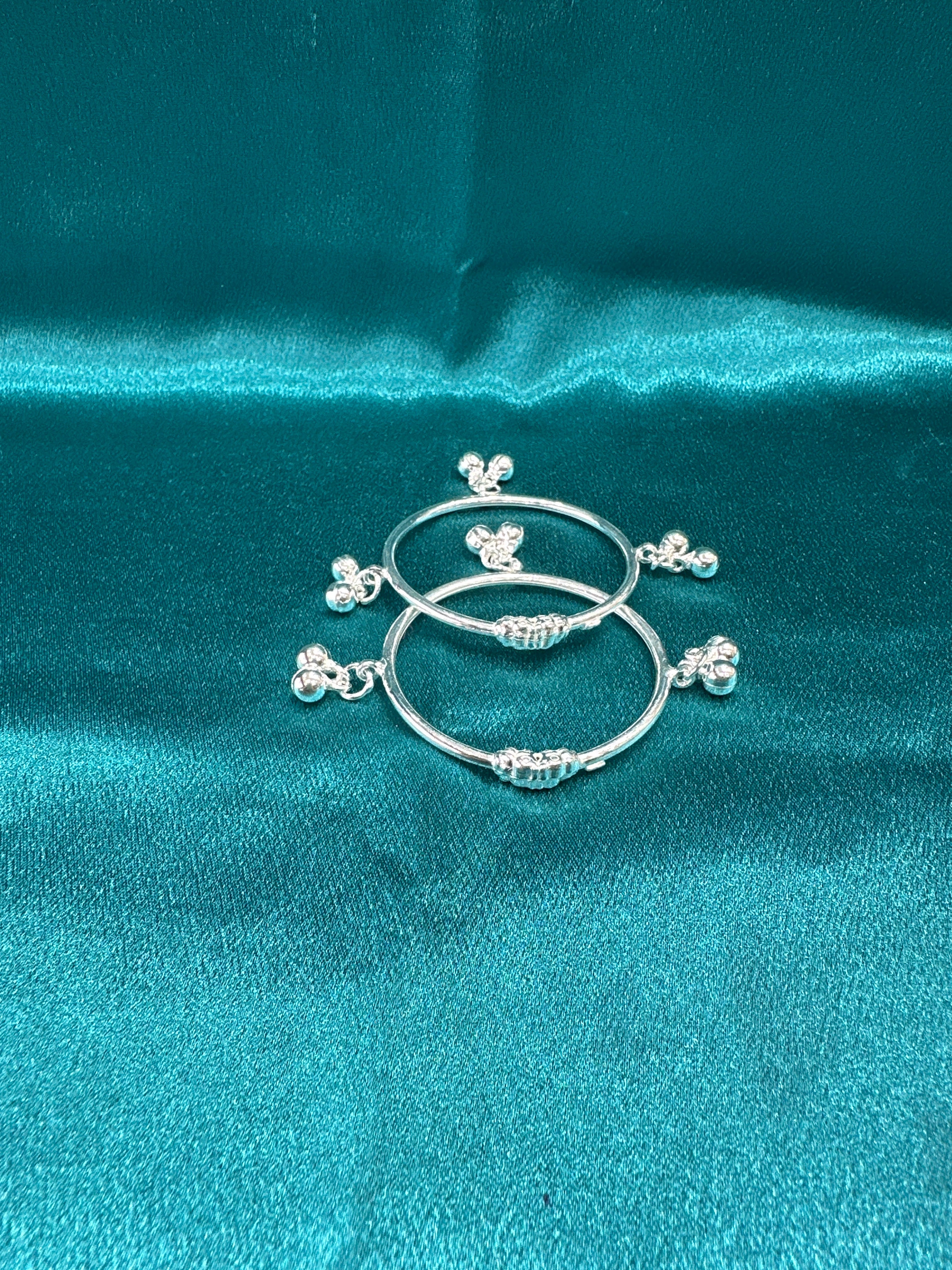 Fancy Silver baby bangles
