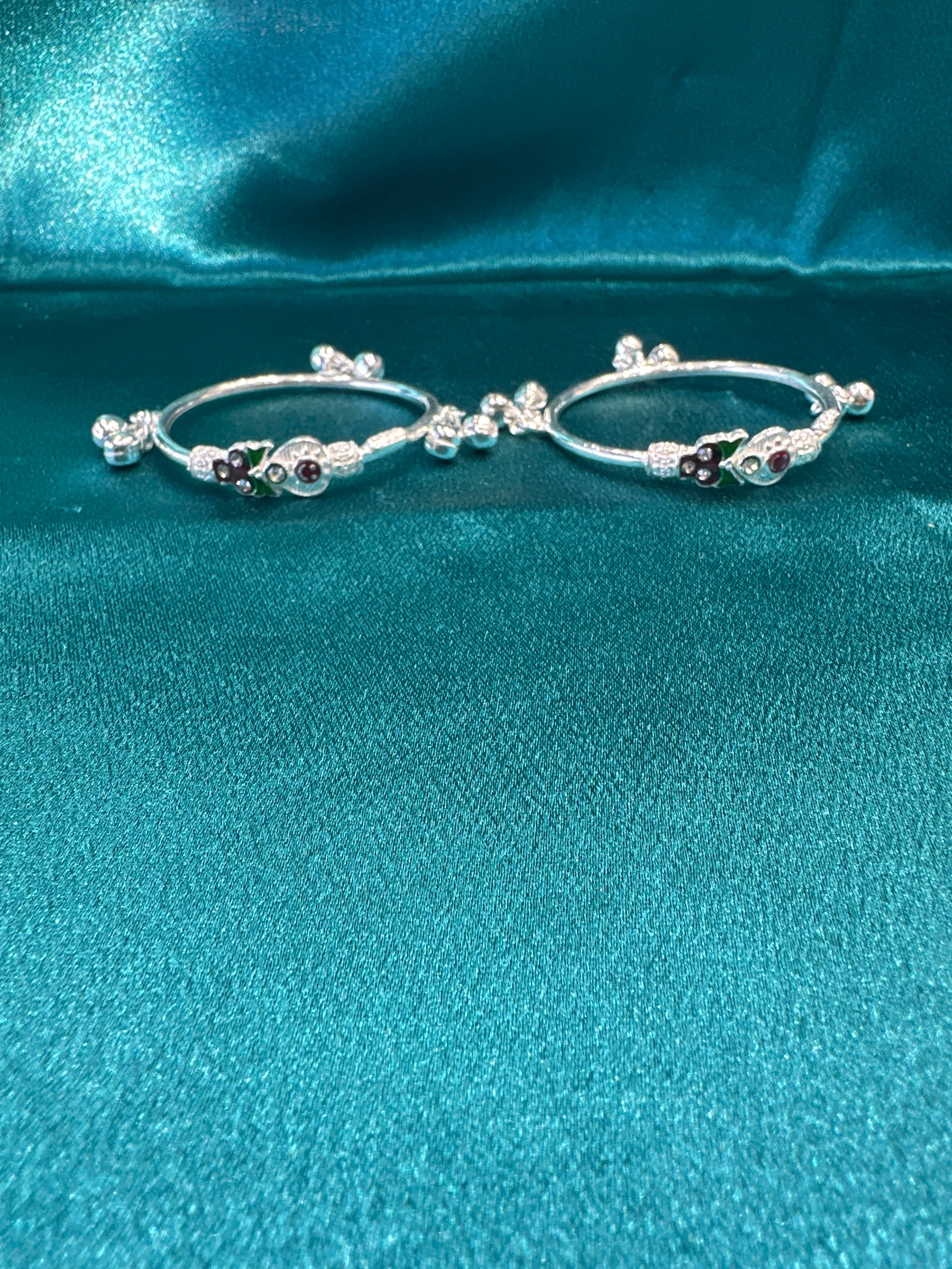 Fancy Silver baby bangles