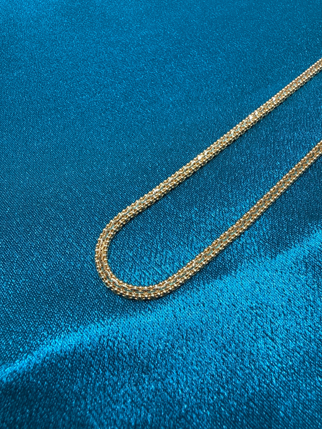 22K Gold Chain (Flat Popcorn Design)