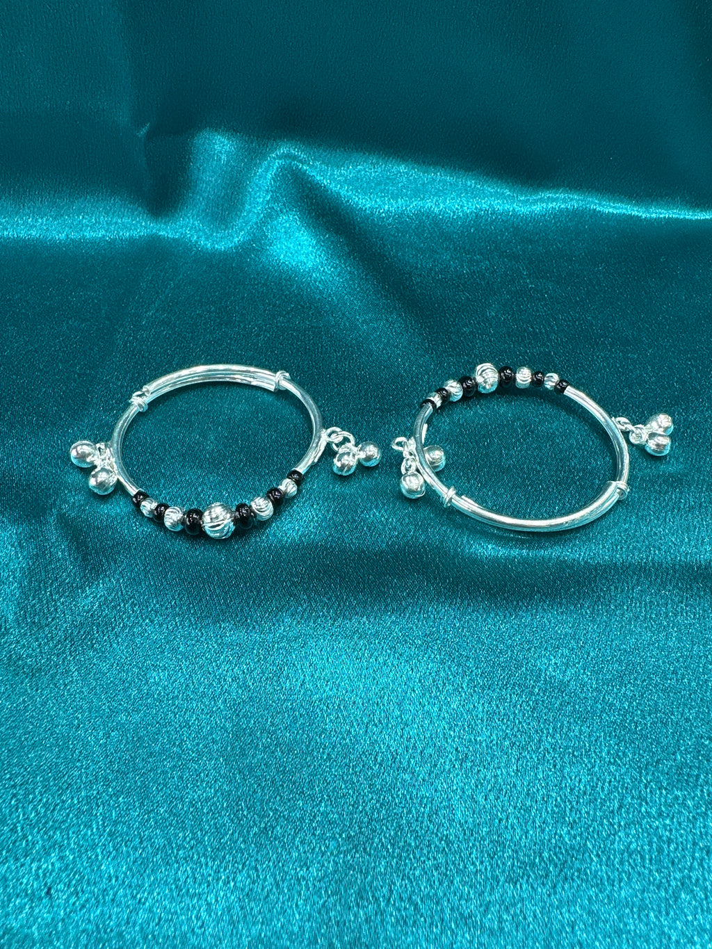 Fancy Silver baby bangles