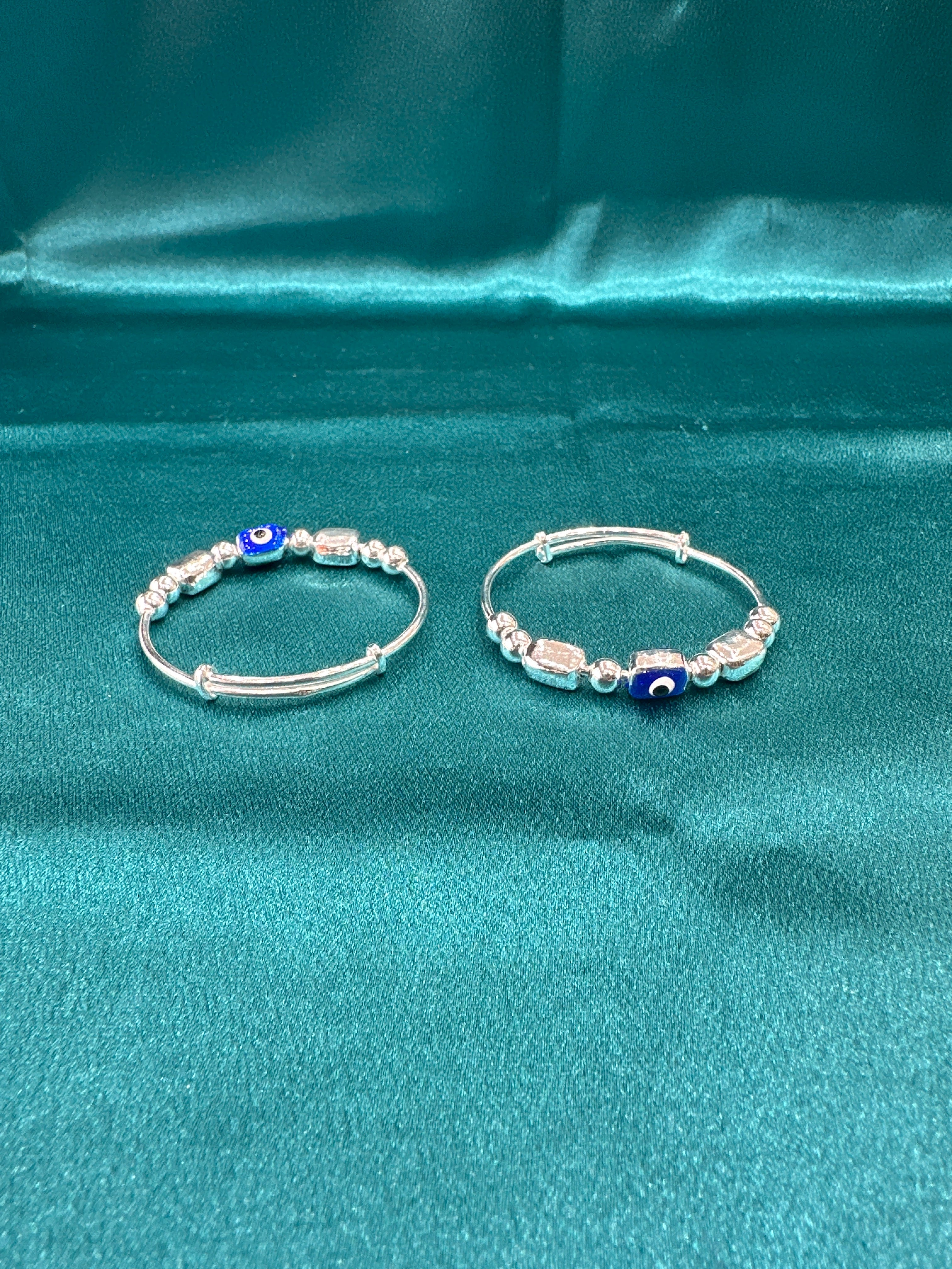 Fancy Silver baby bangles
