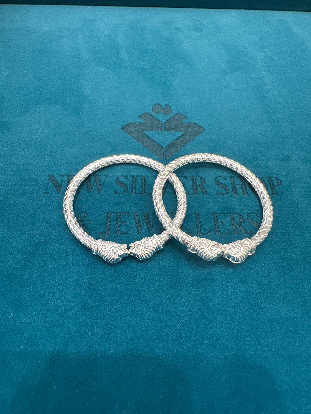 Fancy Silver baby bangles