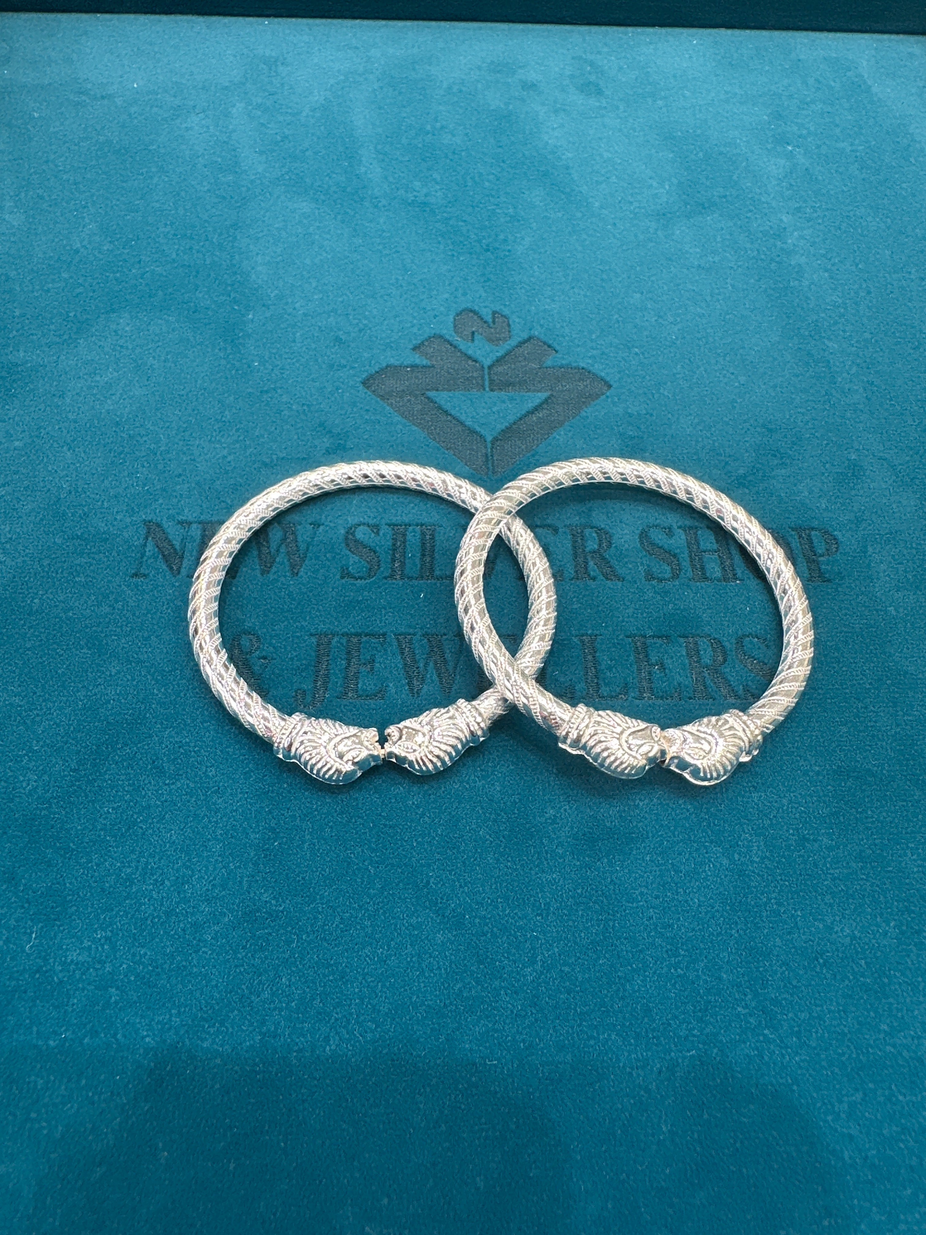 Fancy Silver baby bangles