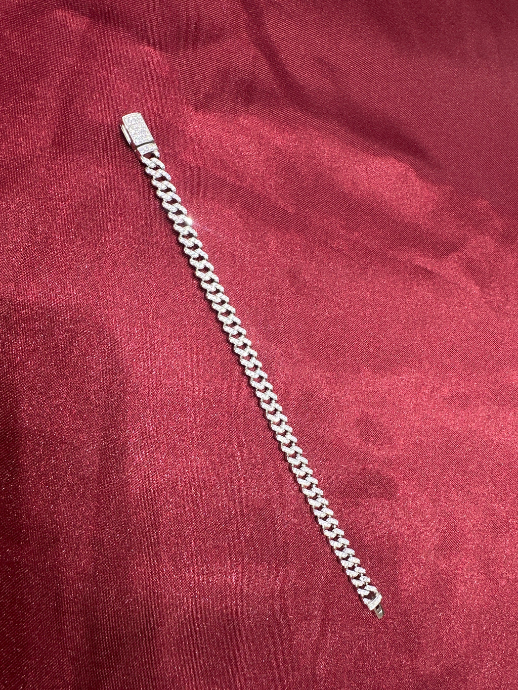 Men’s iced out silver 925 bracelet w/ CZ diamonds (6mm)