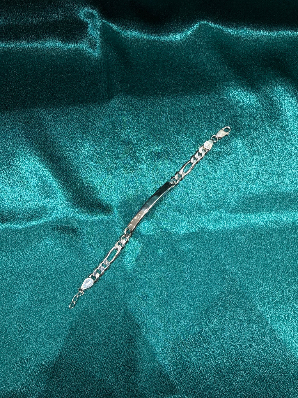 Kids Plate Figoro Link Silver 925 Bracelet (6mm)