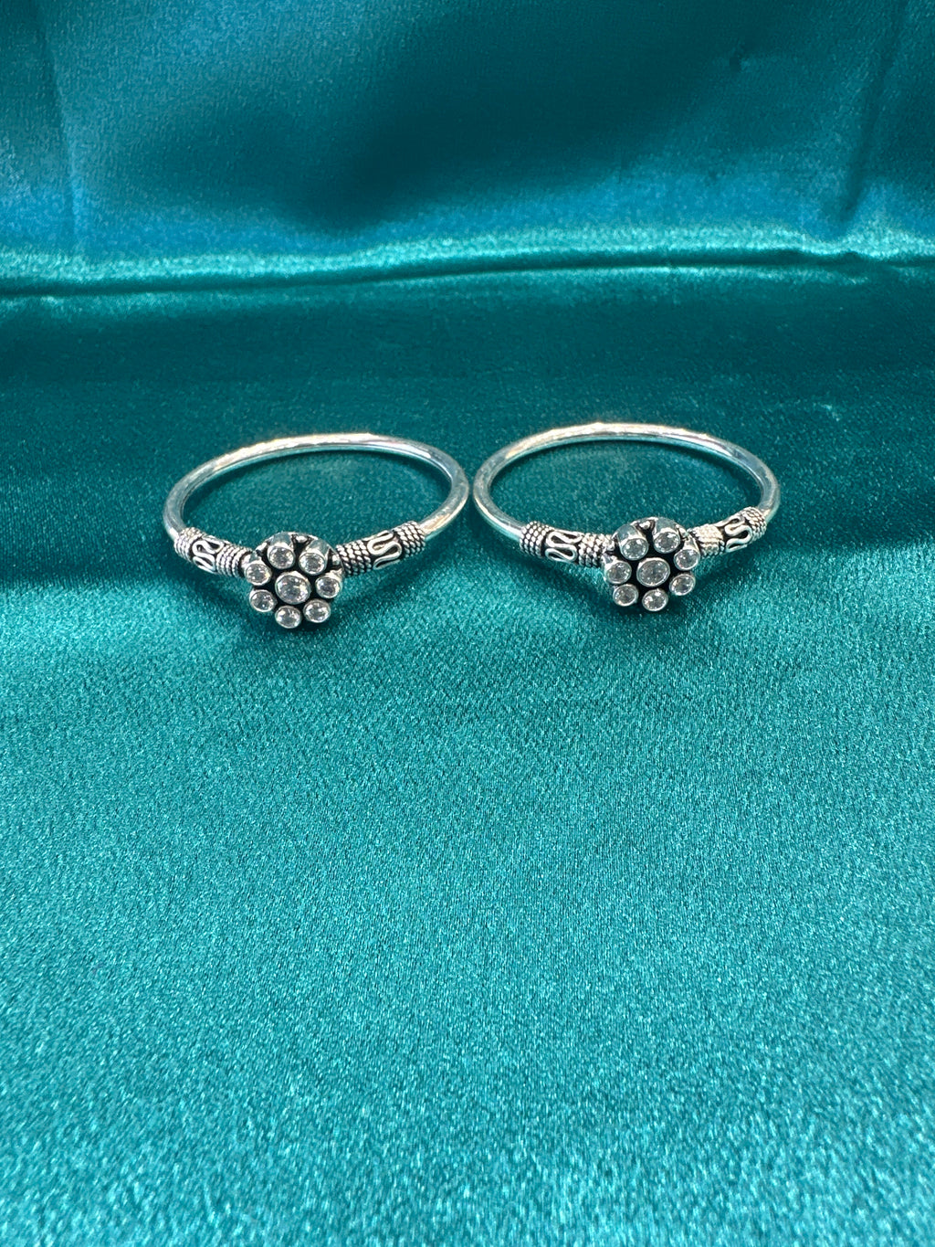 Fancy Silver baby bangles