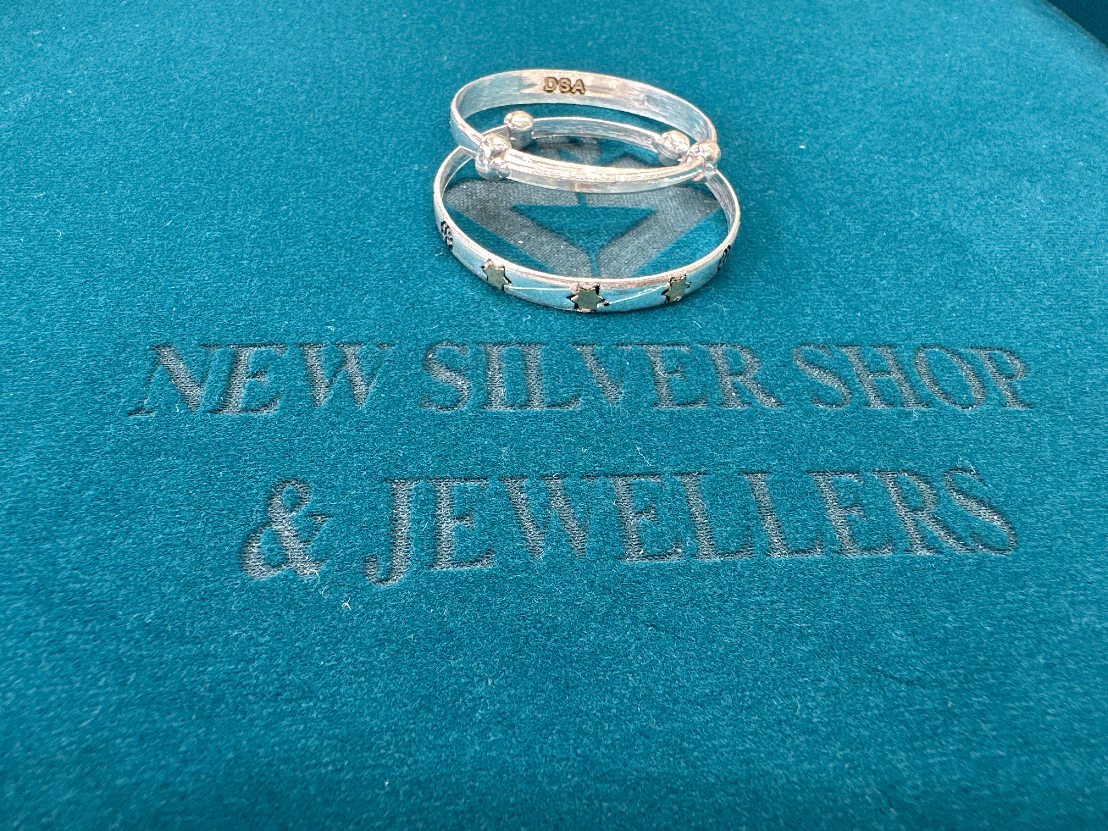 Fancy Silver baby bangles