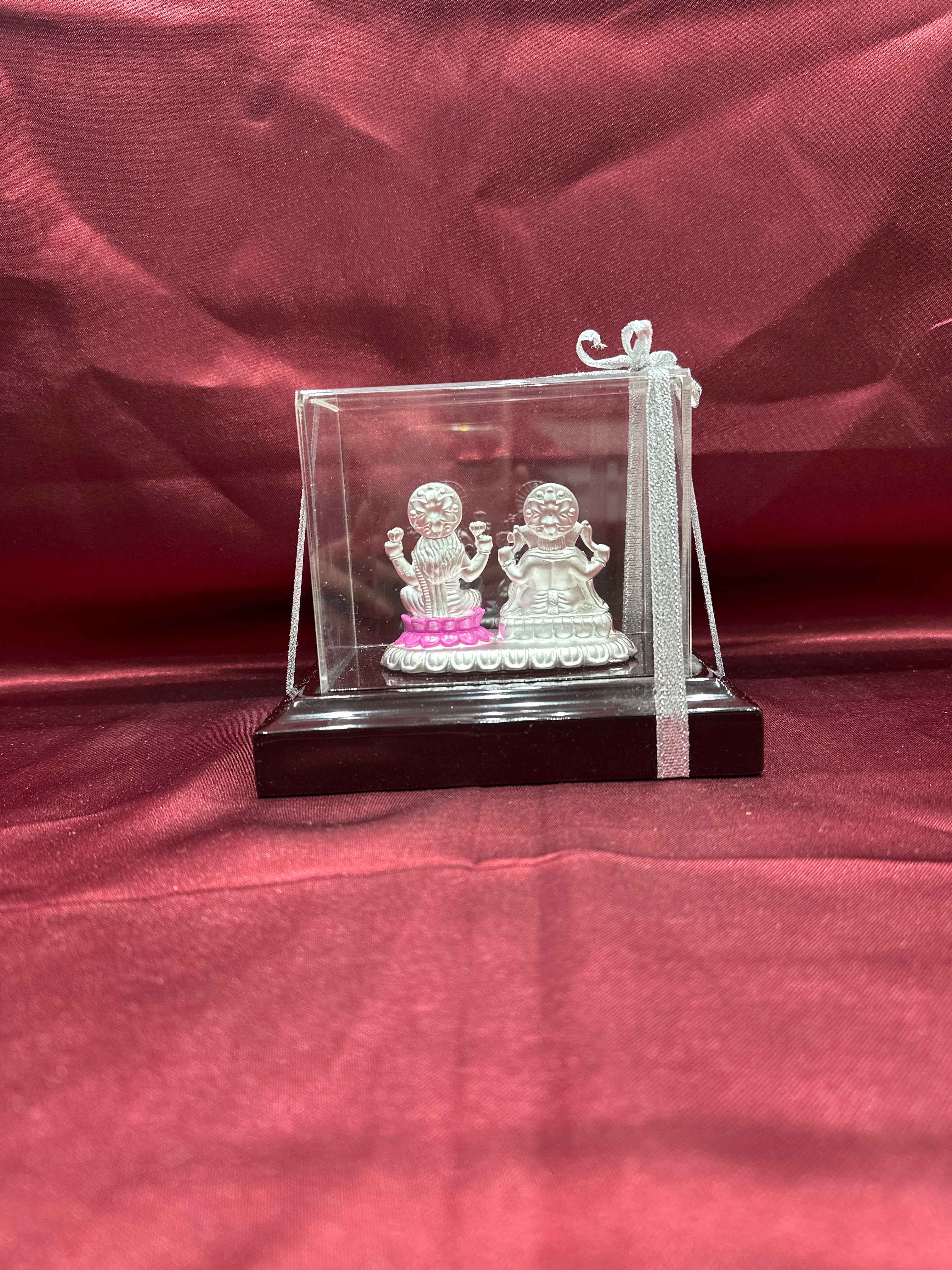 Pure Silver Lakshmi Ganesh ji Idol (Murti)