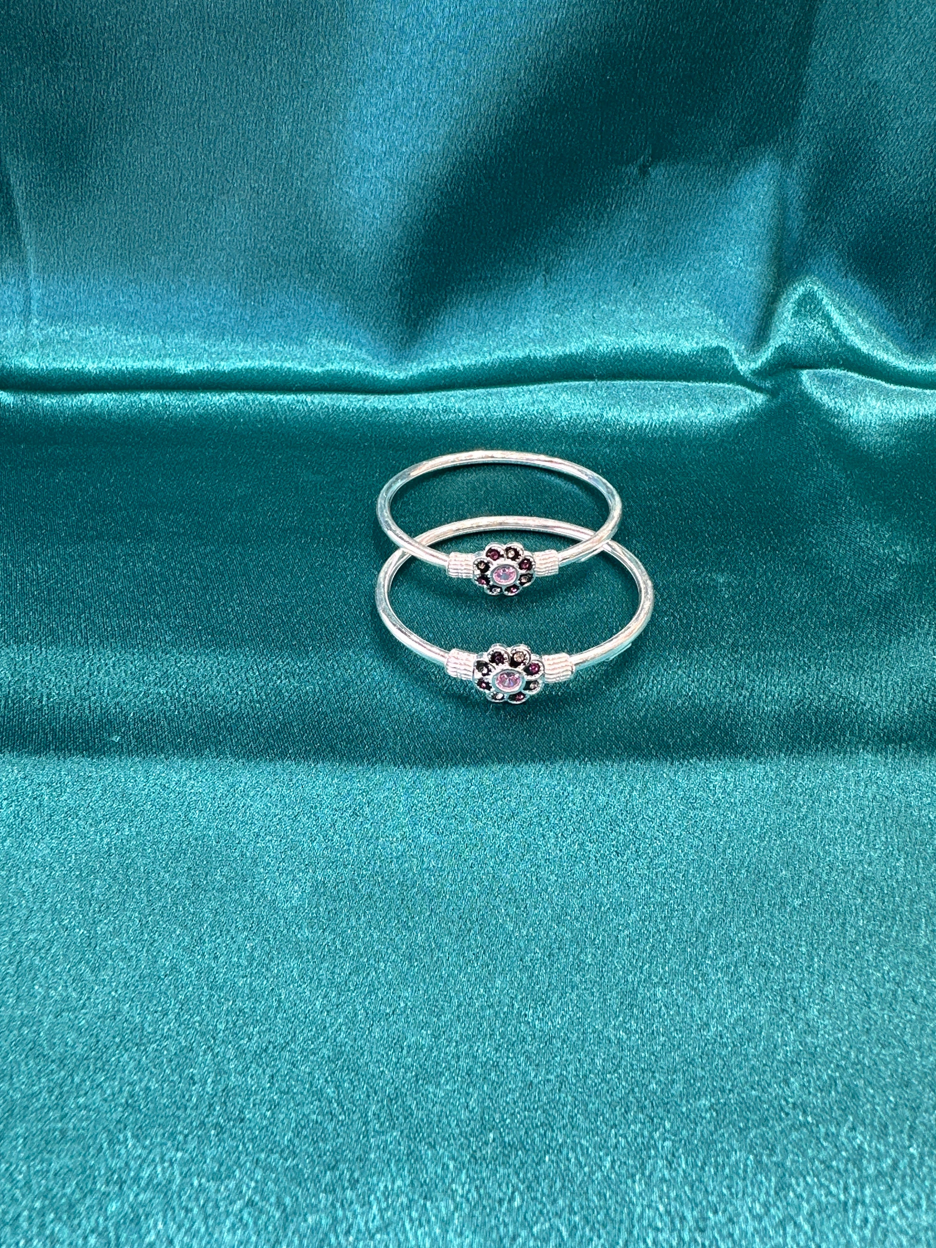 Fancy Silver baby bangles