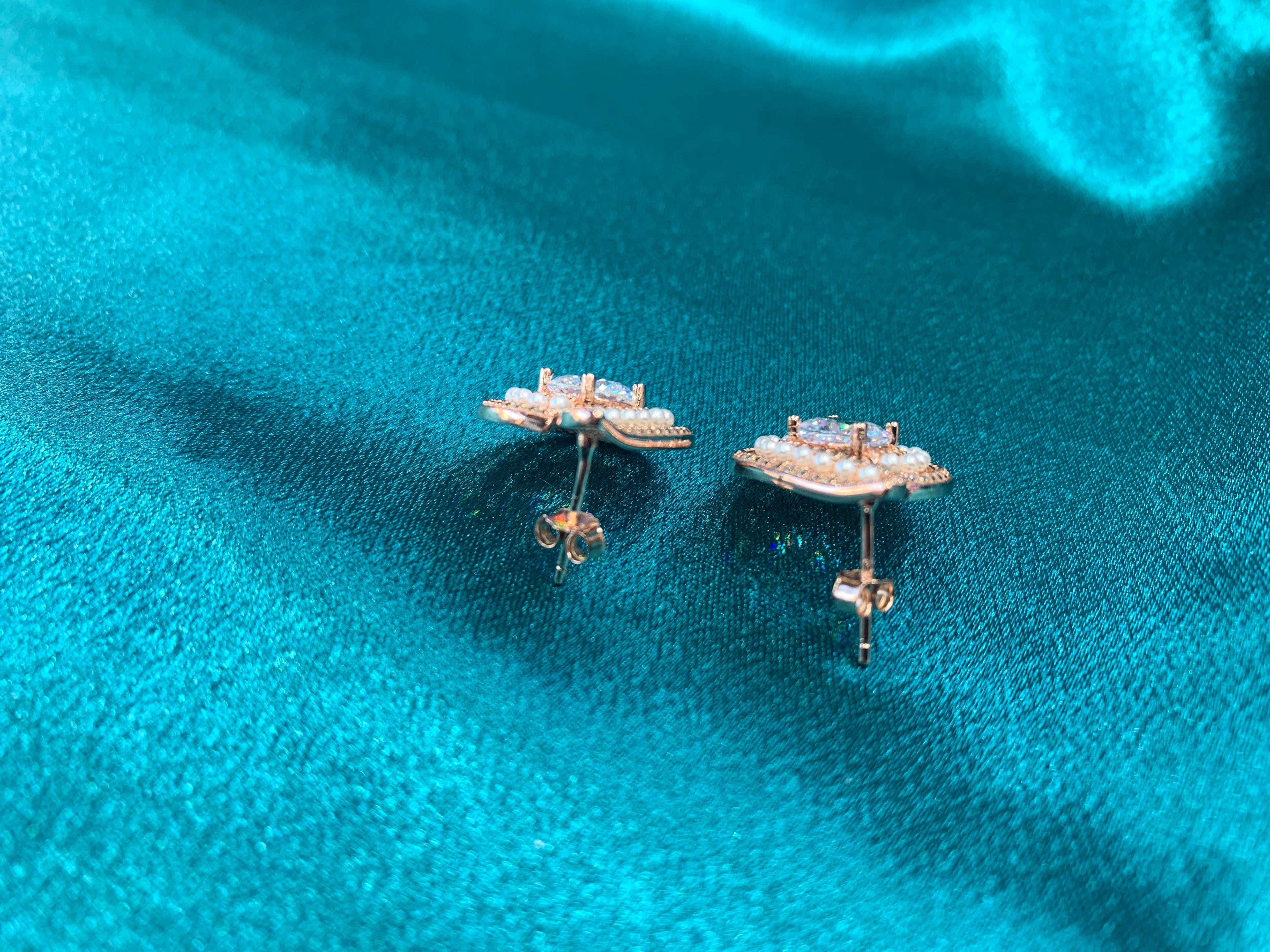 Women’s Fancy rose gold plated Silver Earrings