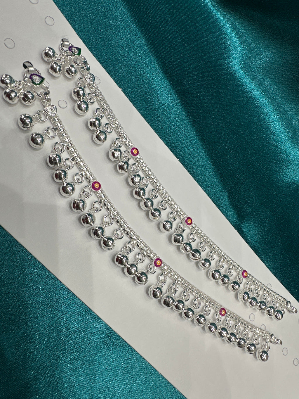 Fancy Silver baby anklet(Size: 6-9 year old)