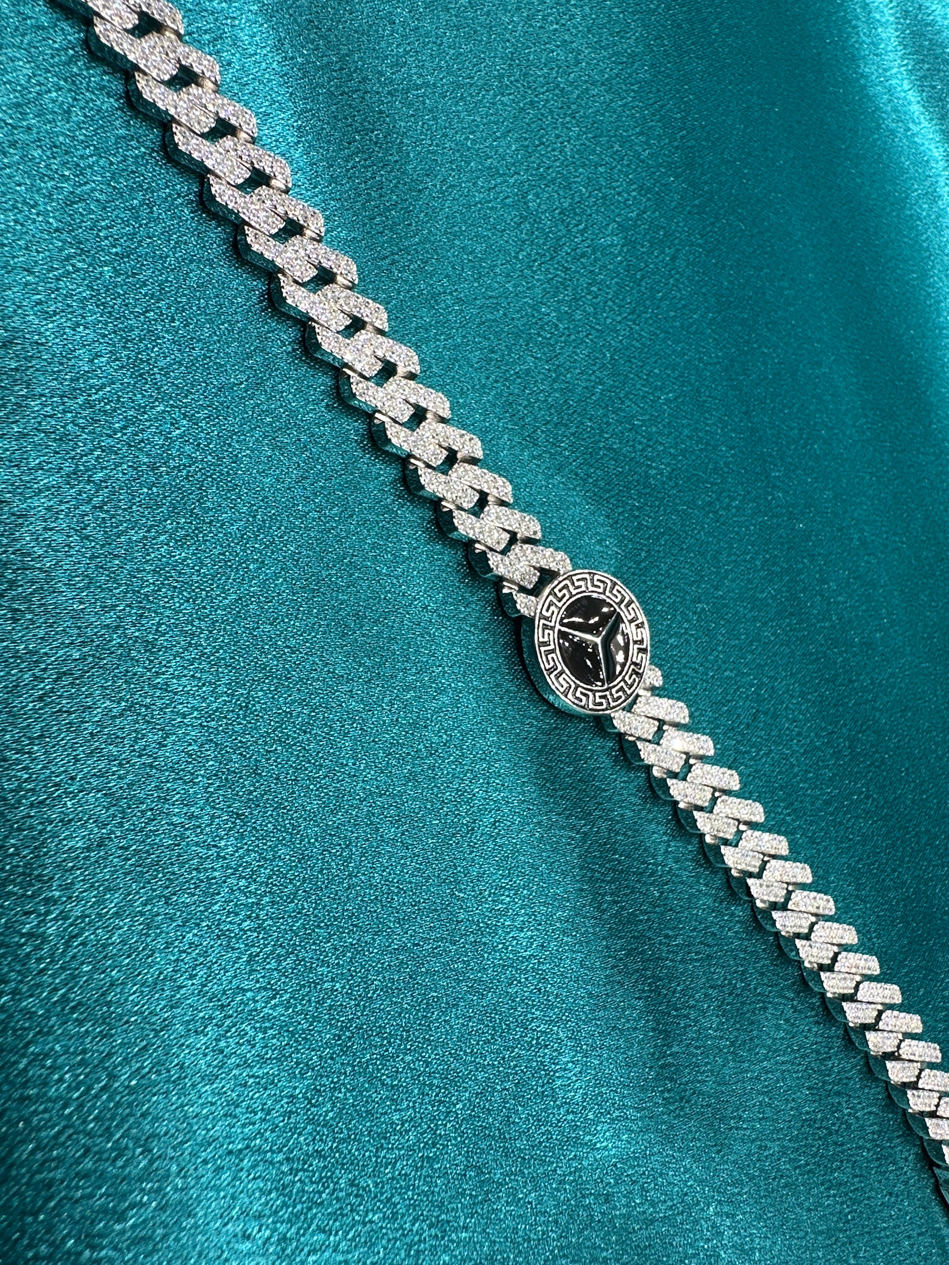 Men’s iced out silver 925 bracelet w/ CZ diamonds (8mm)
