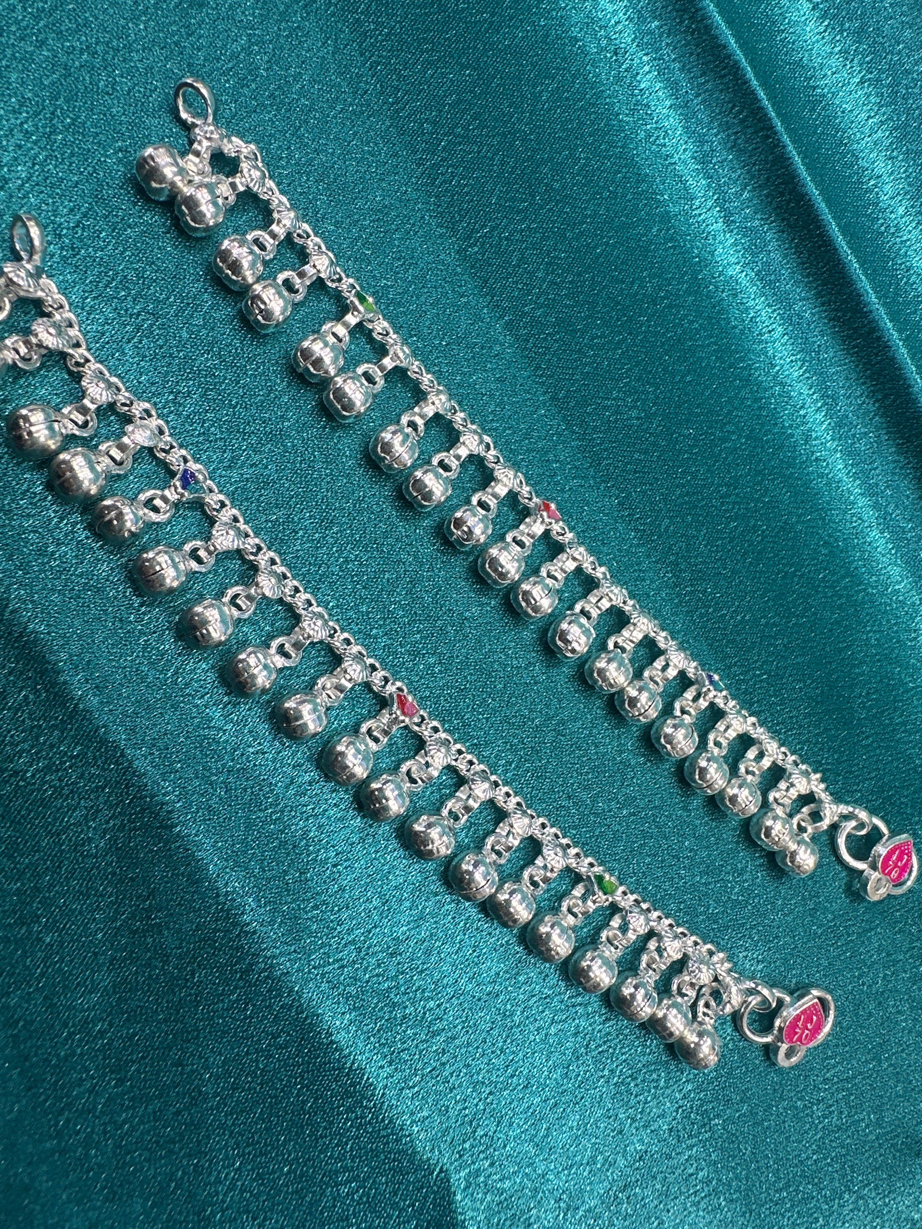 Fancy Silver baby anklet(Size: newborn - 1 year old)