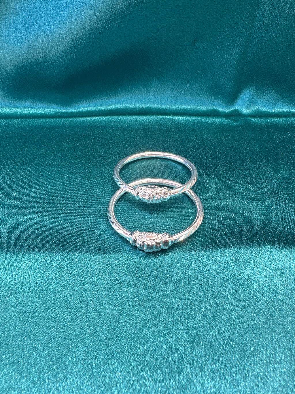 Fancy Silver baby bangles
