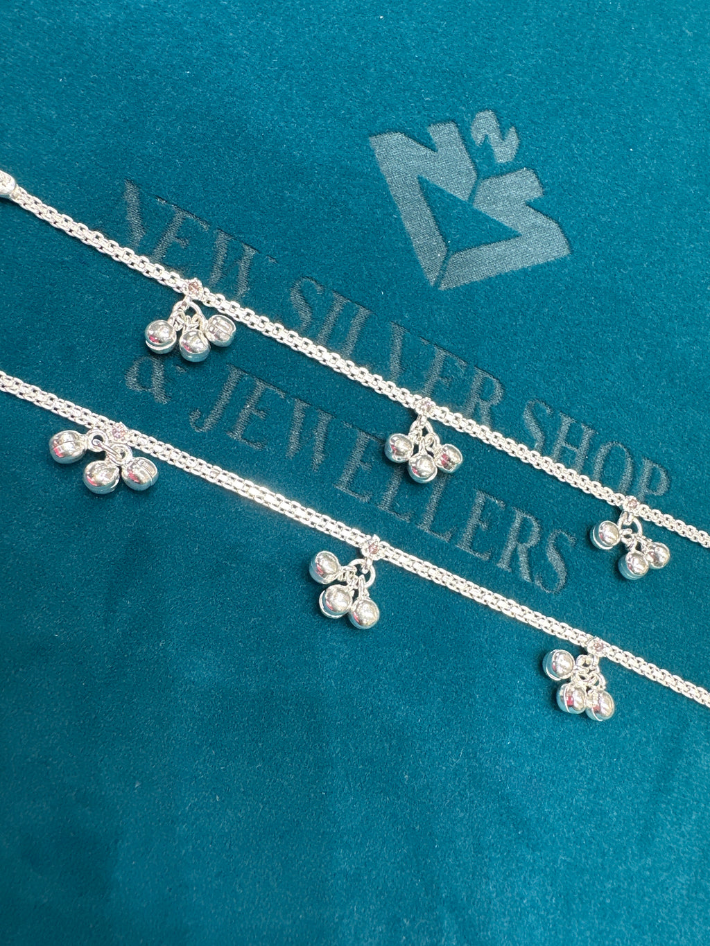 Fancy Silver baby anklet(Size: 6-9 year old)