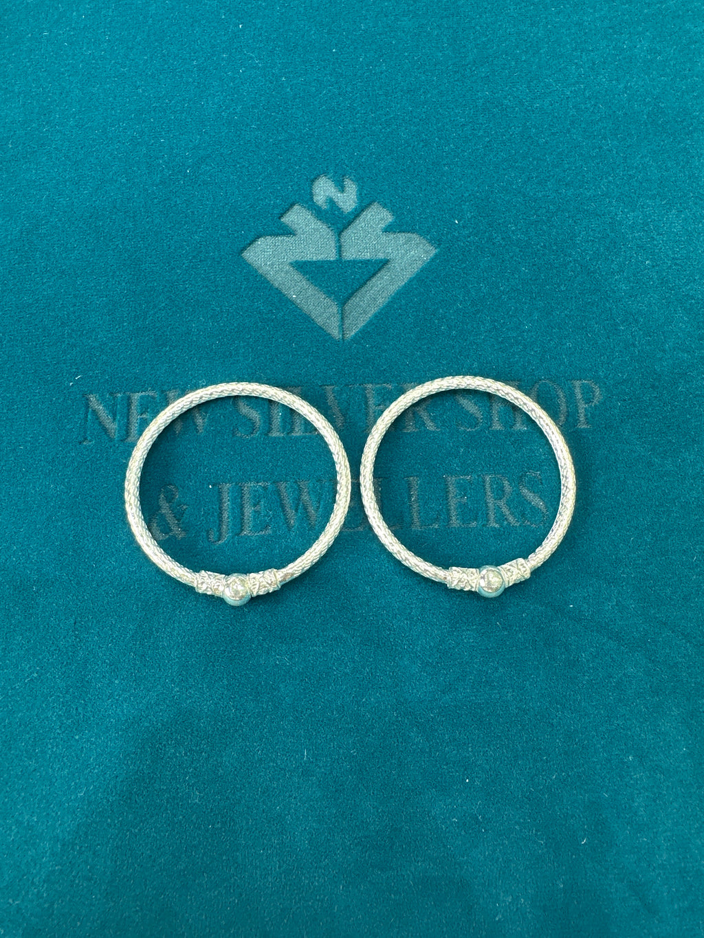 Fancy Silver baby bangles