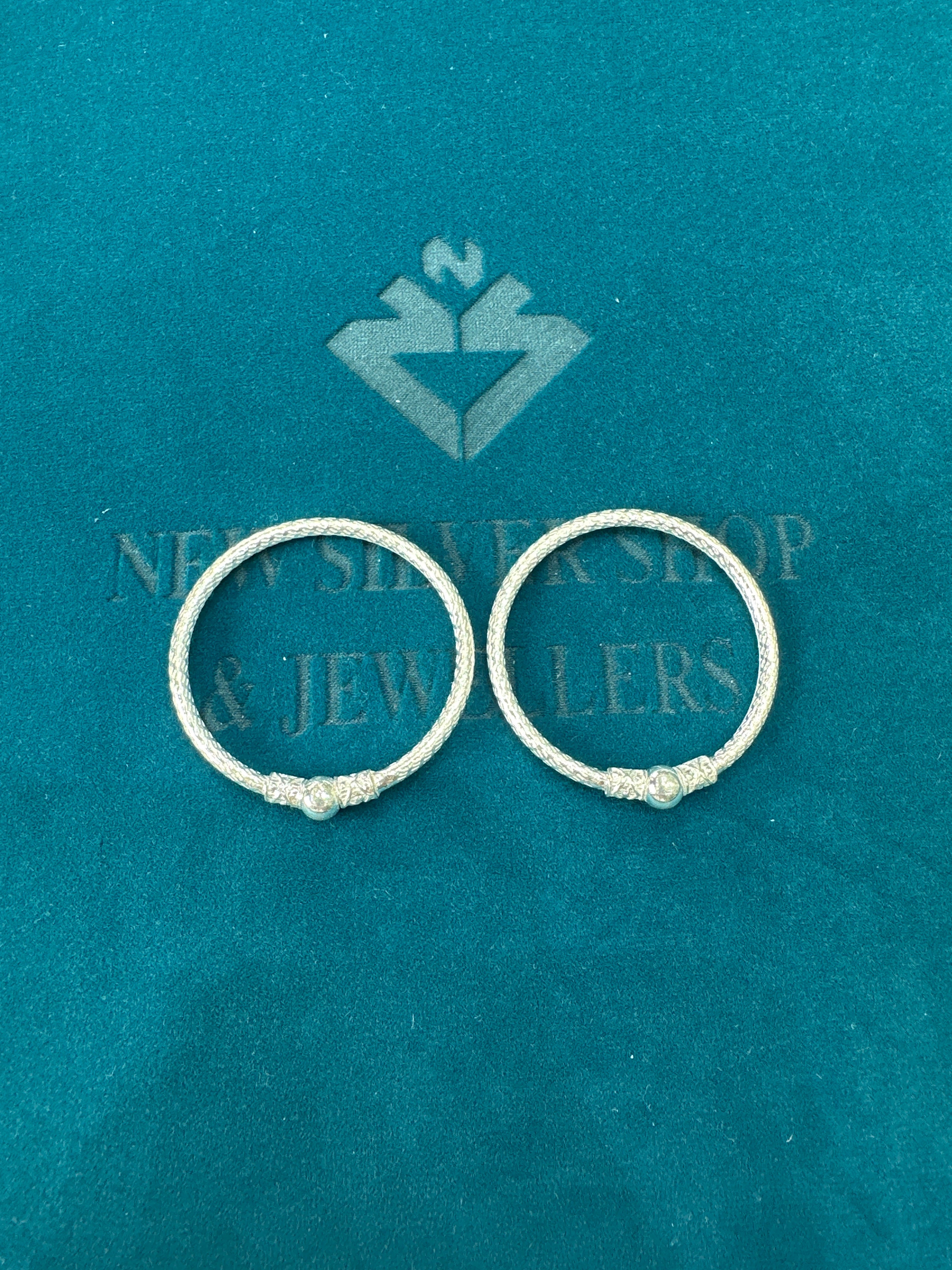 Fancy Silver baby bangles