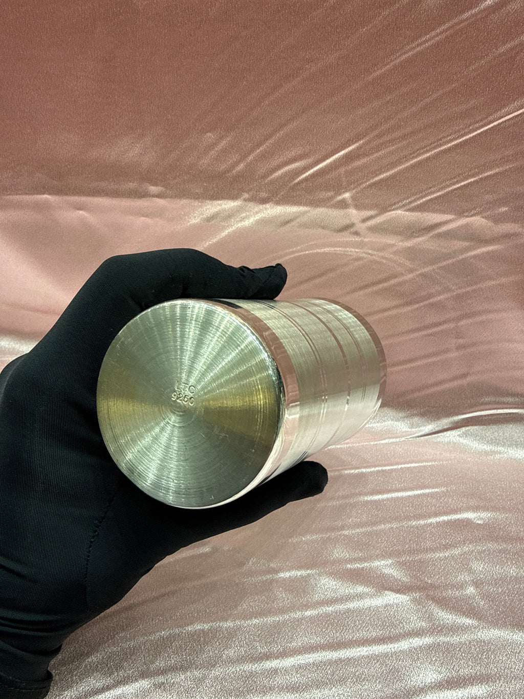 Heavy weight plain silver glass