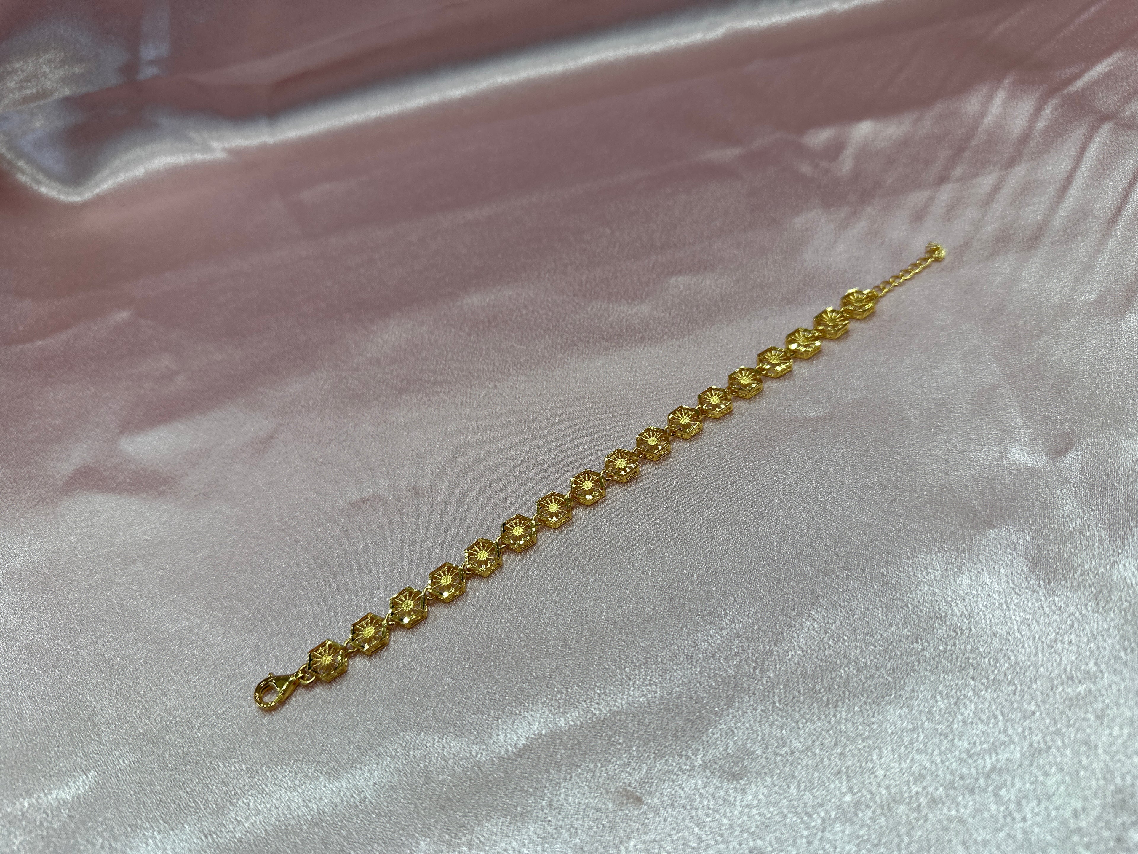 Women’s Fancy Silver Gold plated 925 Bracelet