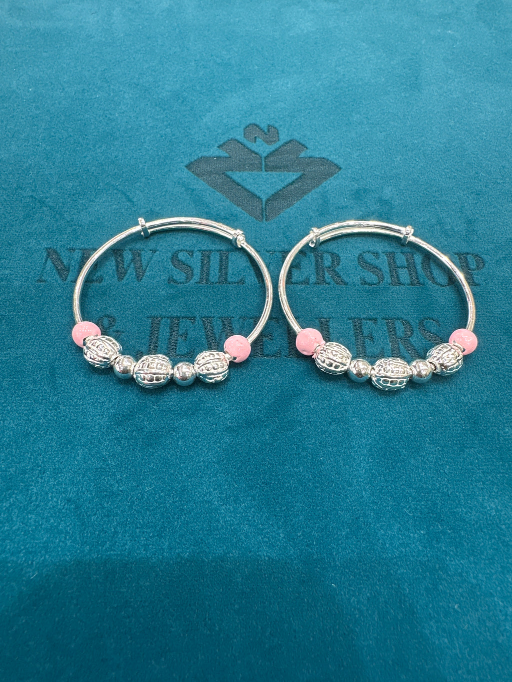 Fancy Silver baby bangles