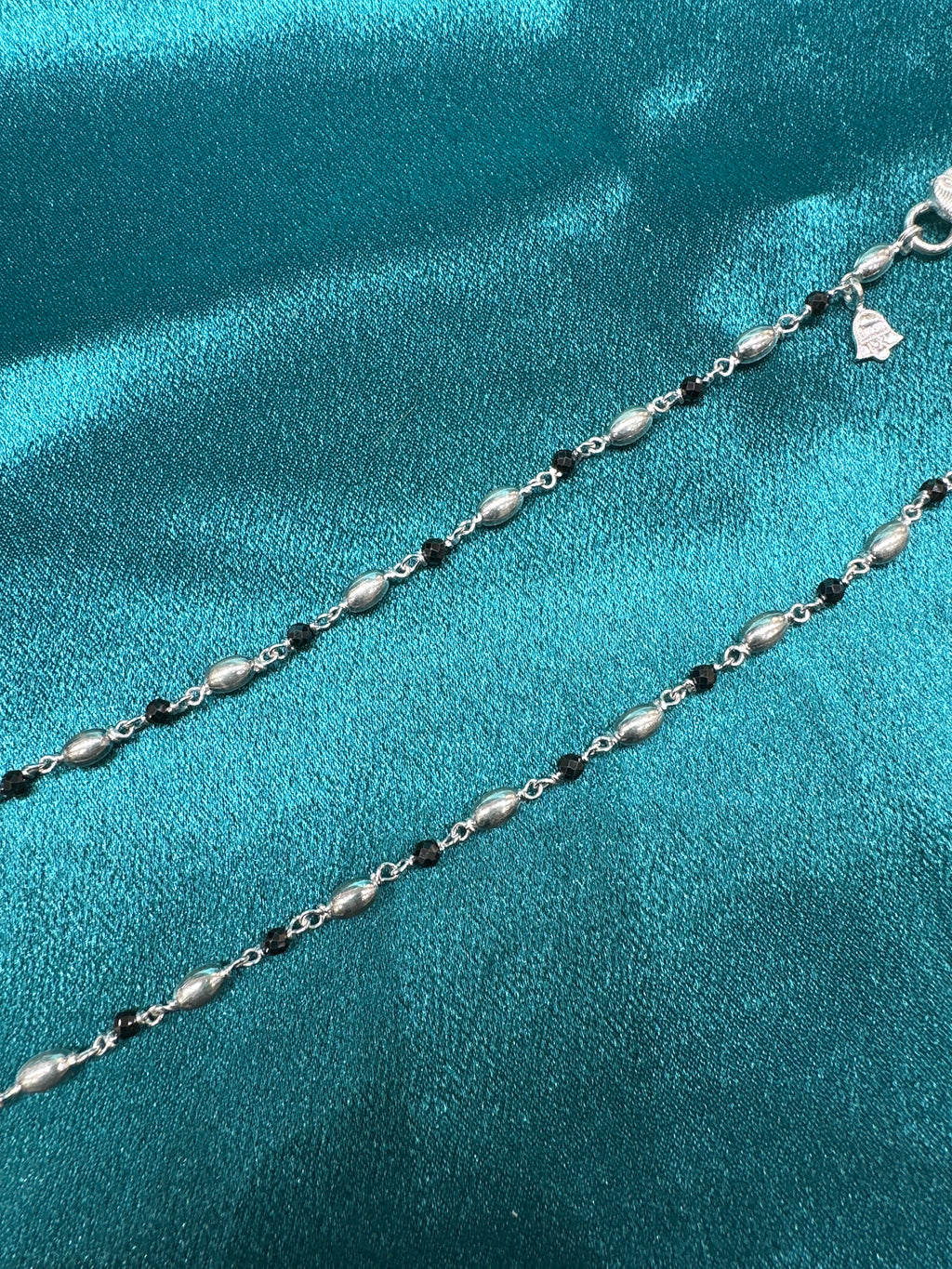 Kids fancy silver anklets (Size: 10-12 year old)