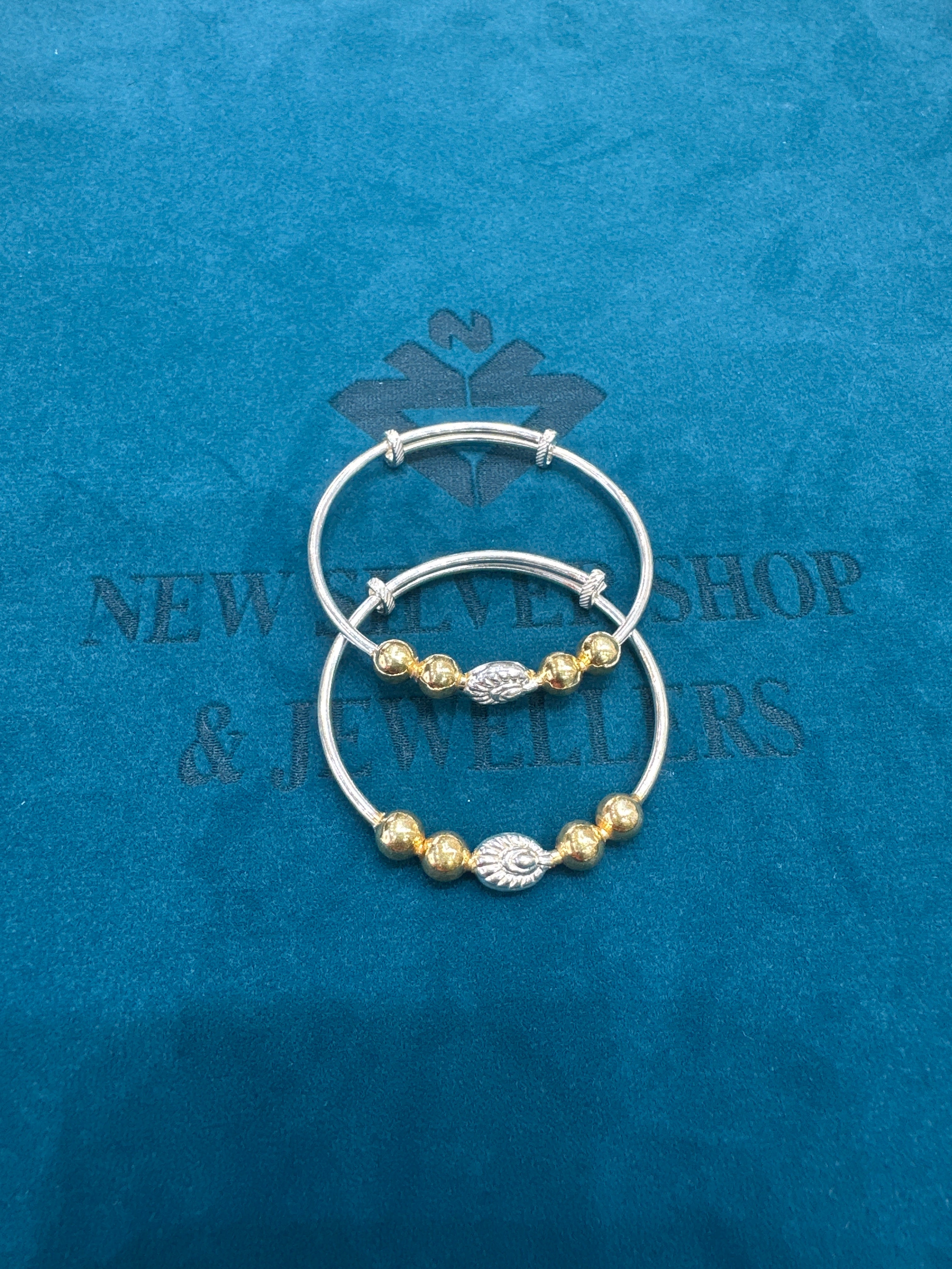 Fancy Silver baby bangles