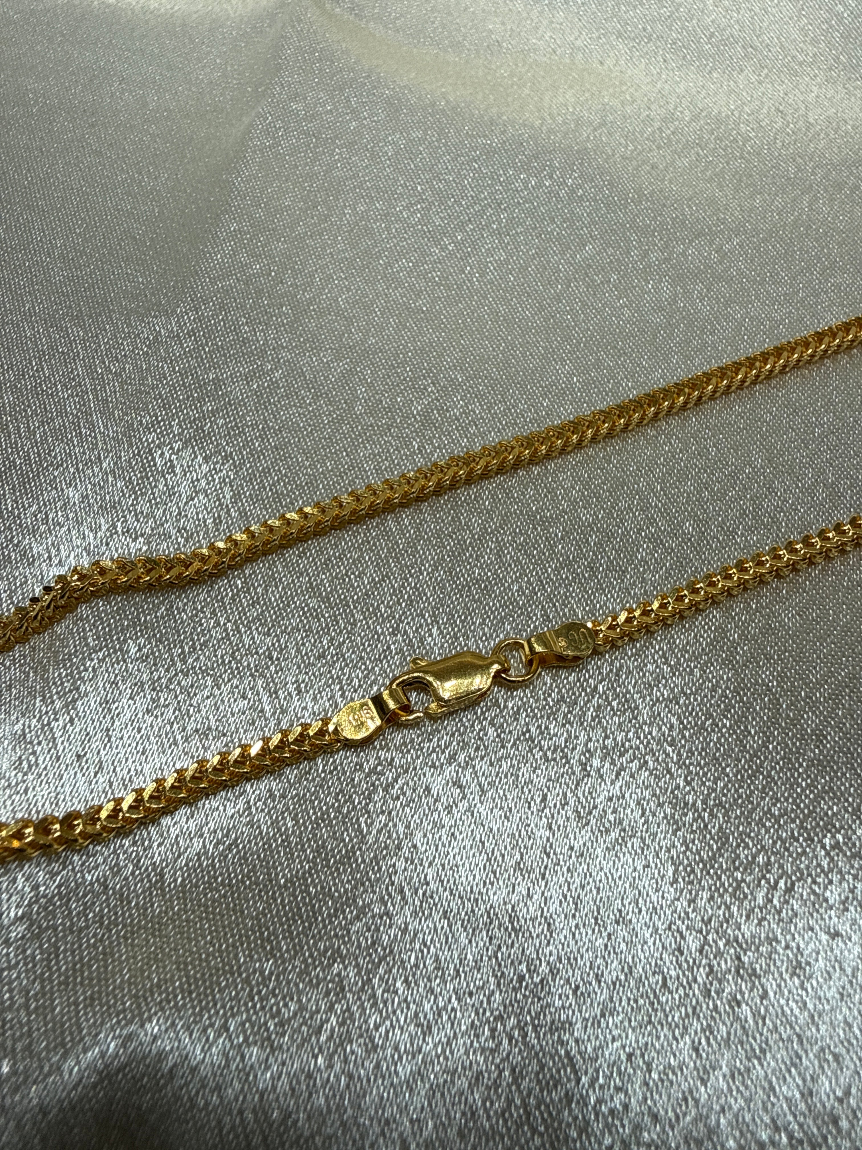 22K Gold Chain (Box Foxtail Design)