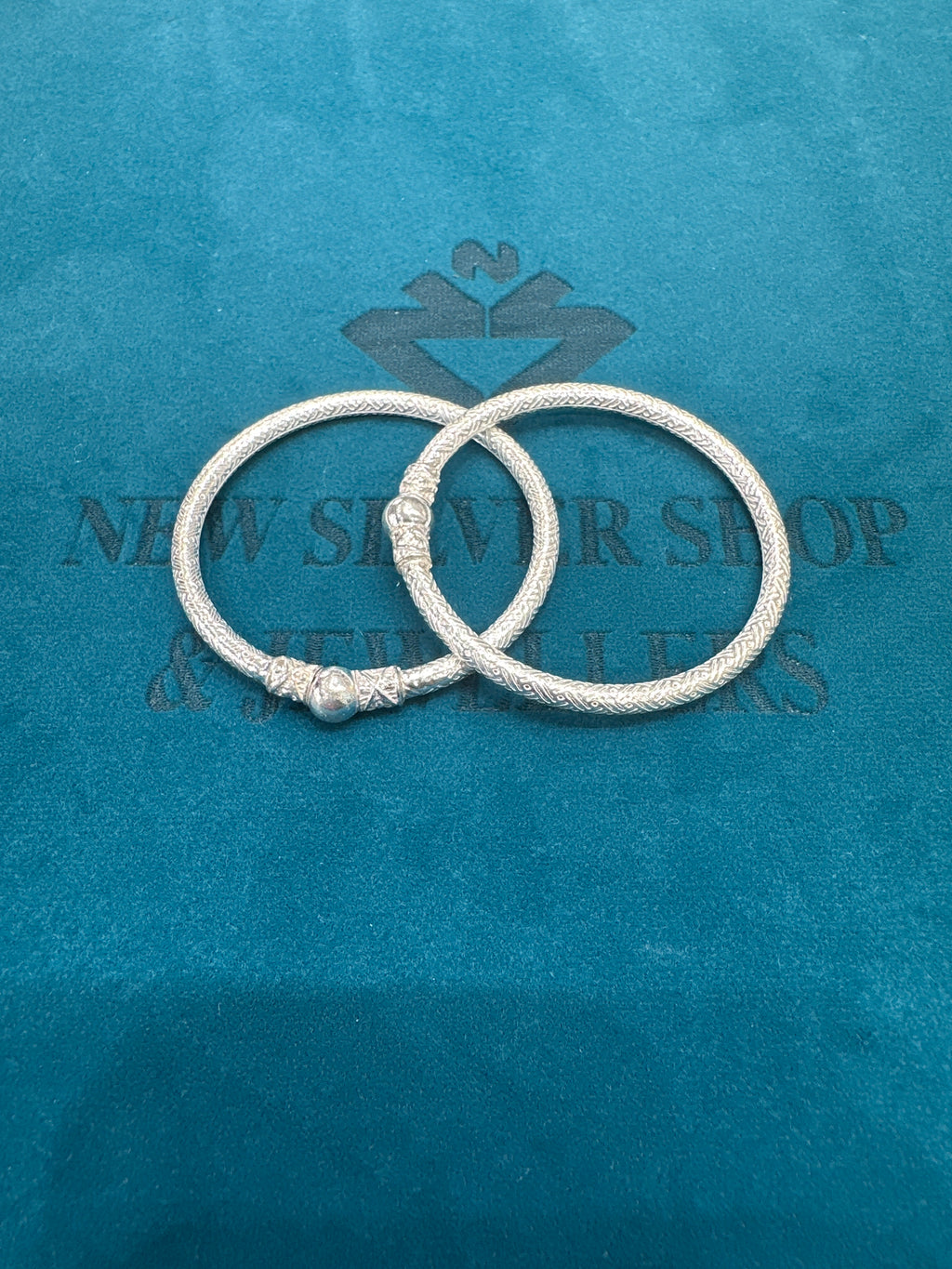 Fancy Silver baby bangles