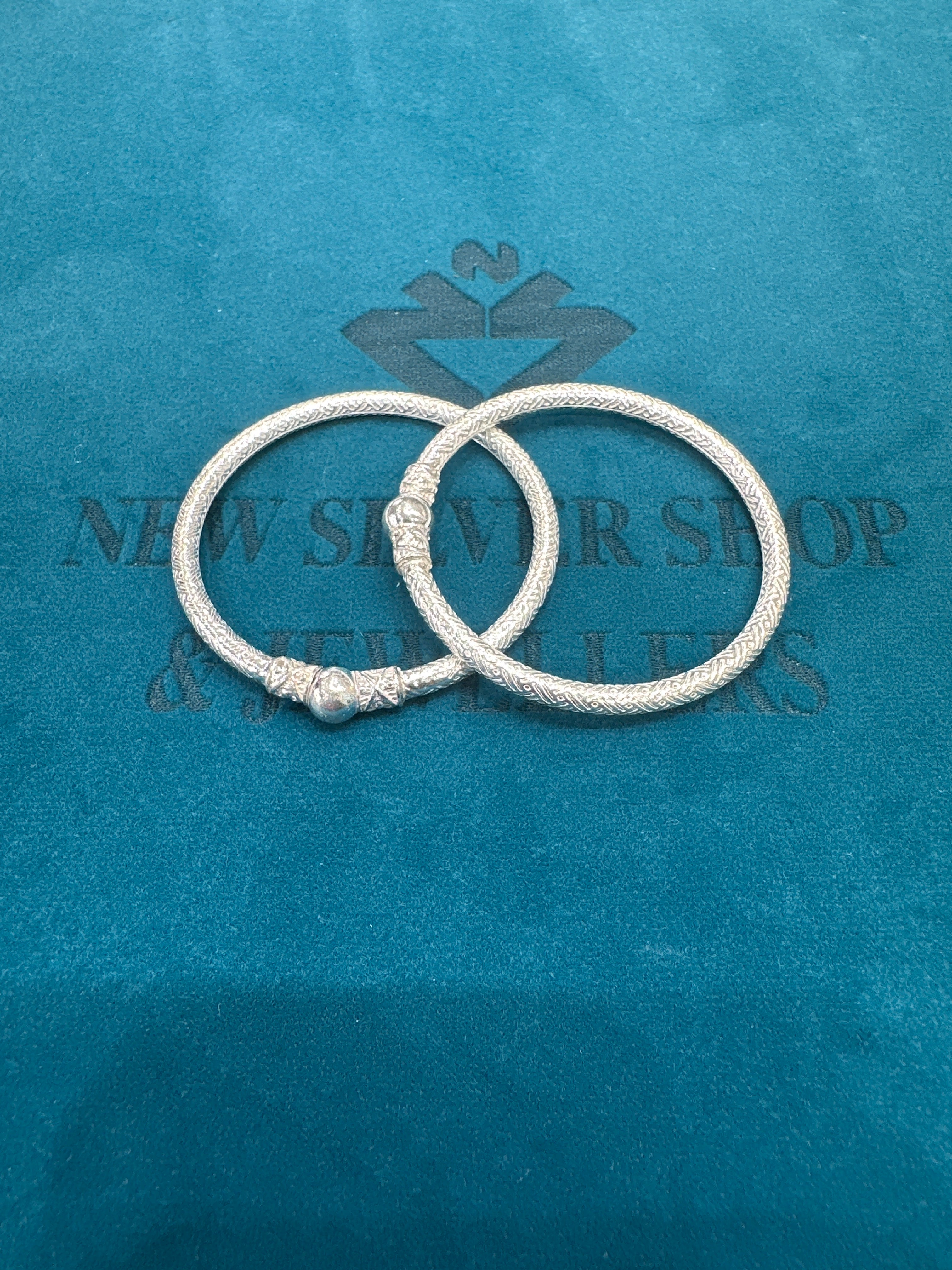 Fancy Silver baby bangles