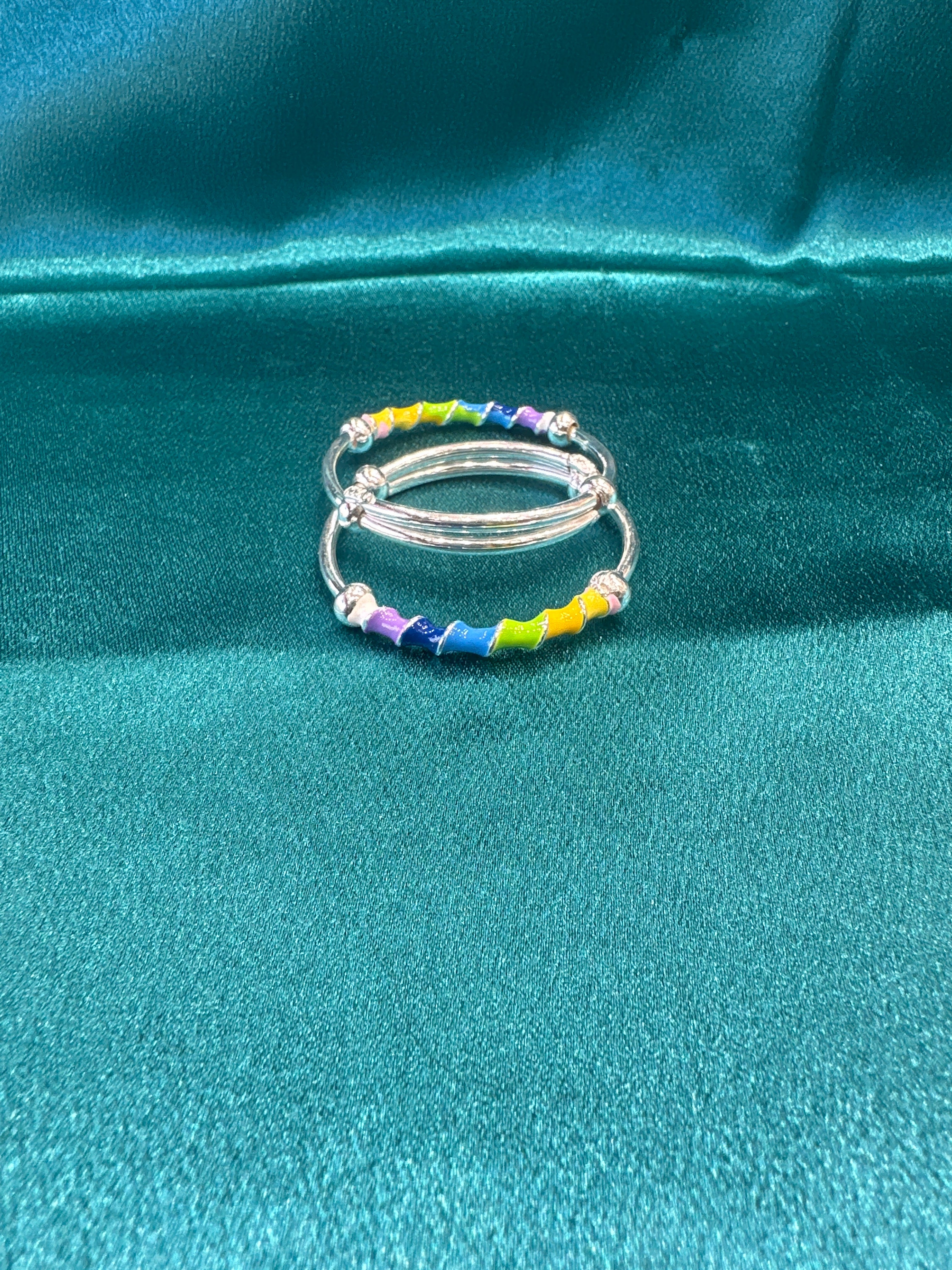 Fancy Silver baby bangles